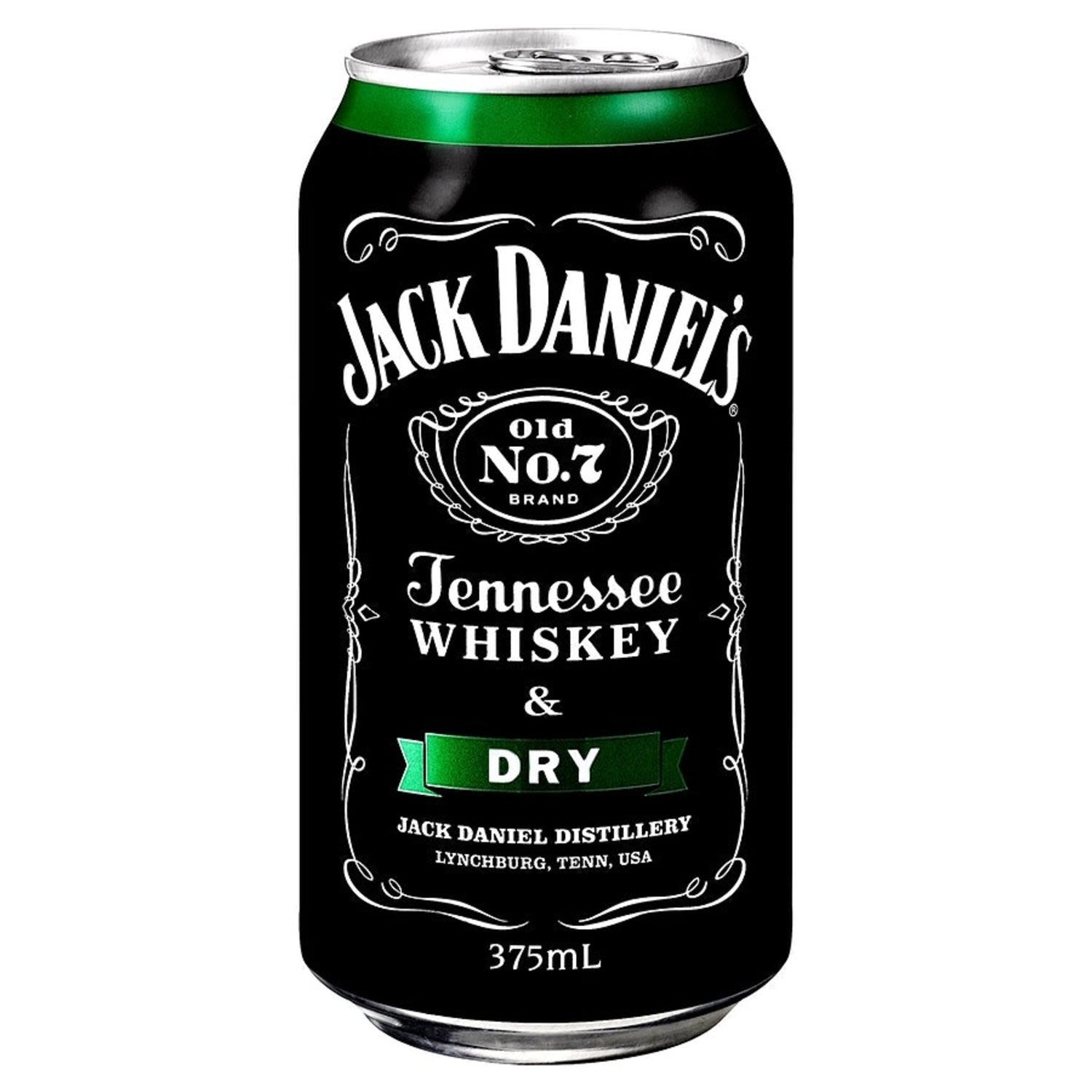 Jack Daniel's & Dry Can 375mL 24 Pack