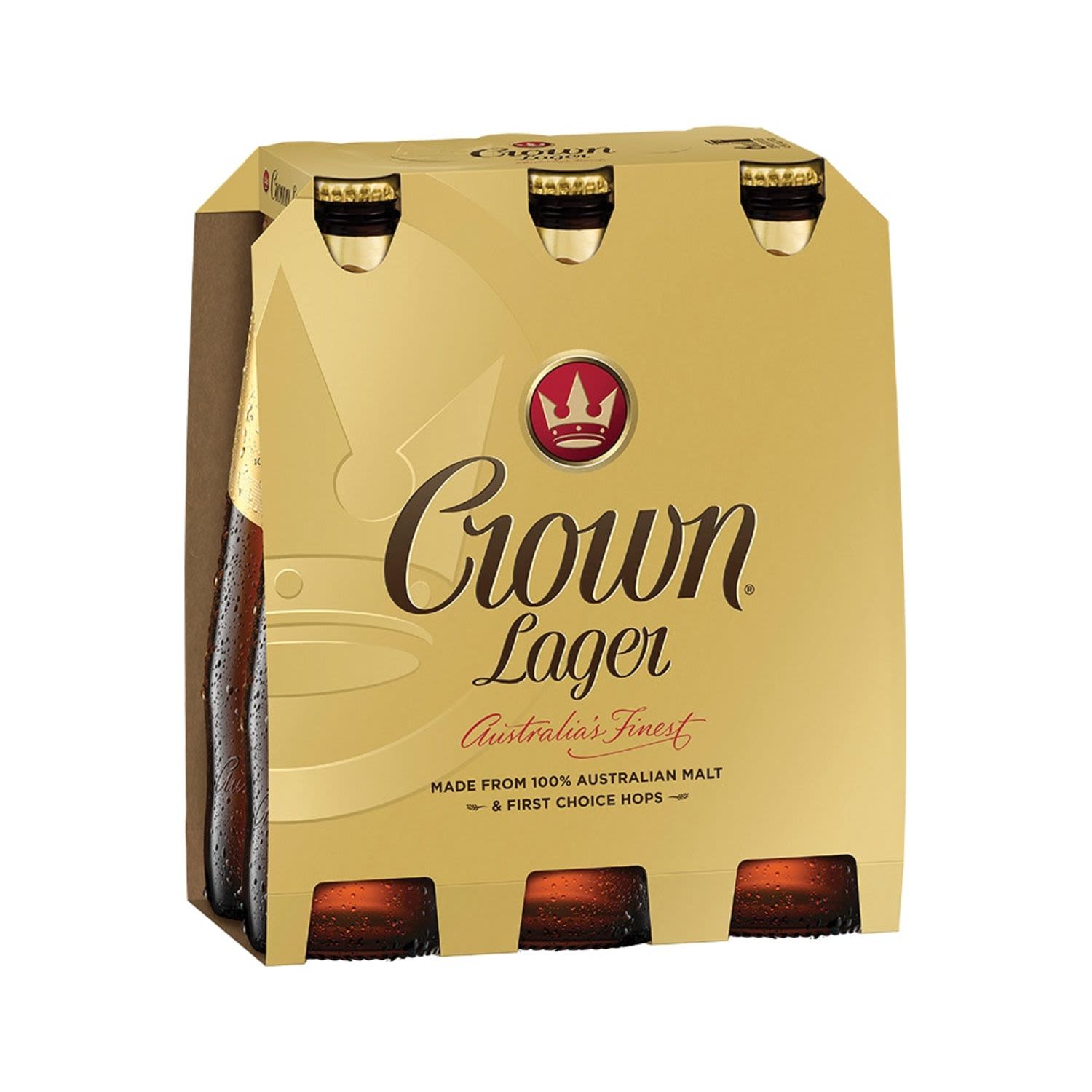 Crown Lager Bottle 375mL 6 Pack