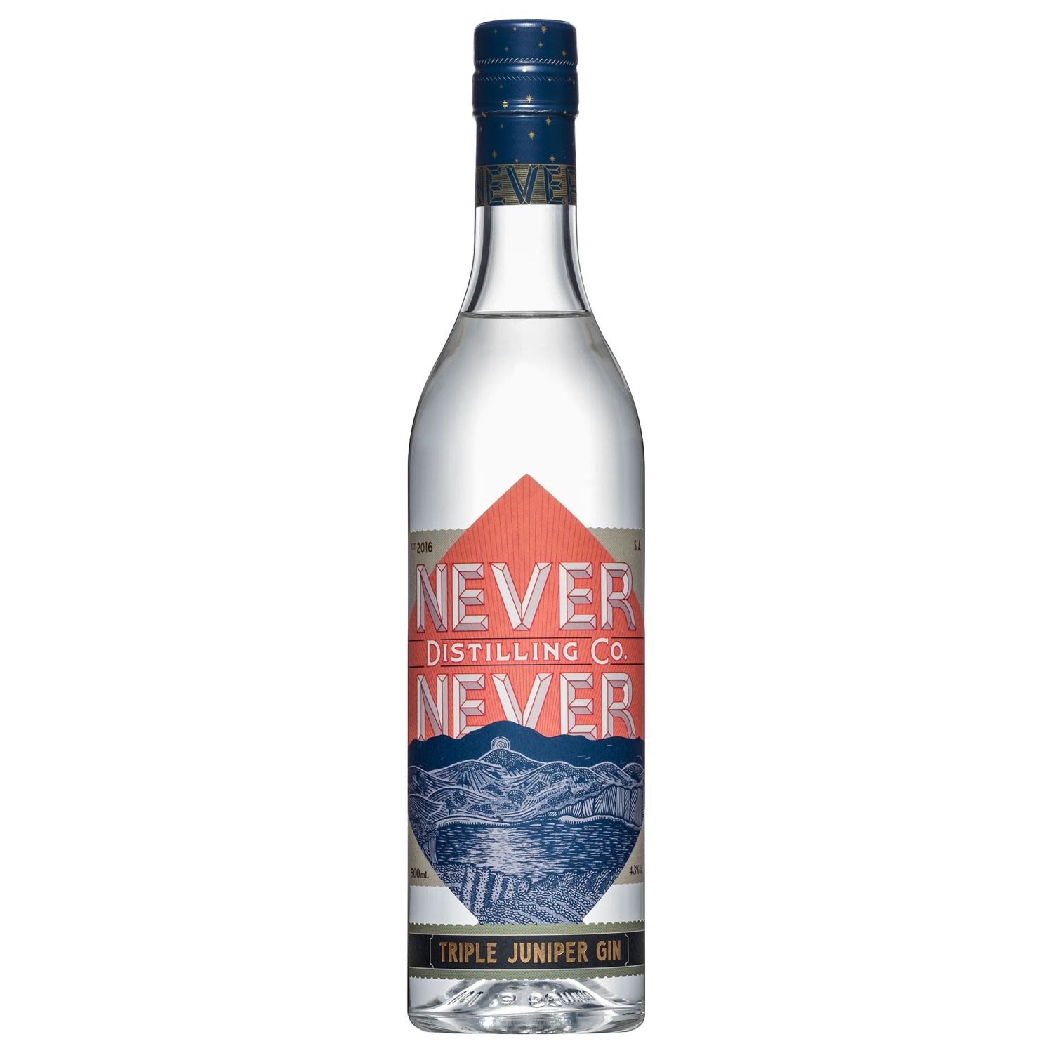 Never Never Distilling Co Triple Juniper Gin 500mL Bottle