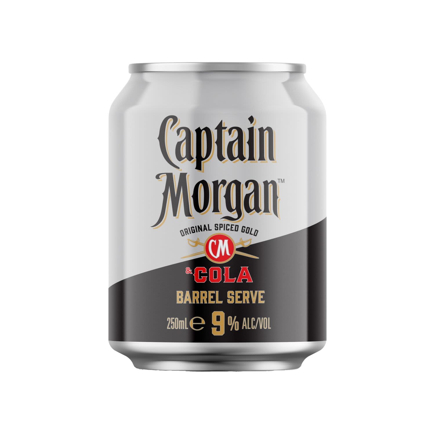 Captain Morgan & Cola Barrel Serve 9% Can 250mL