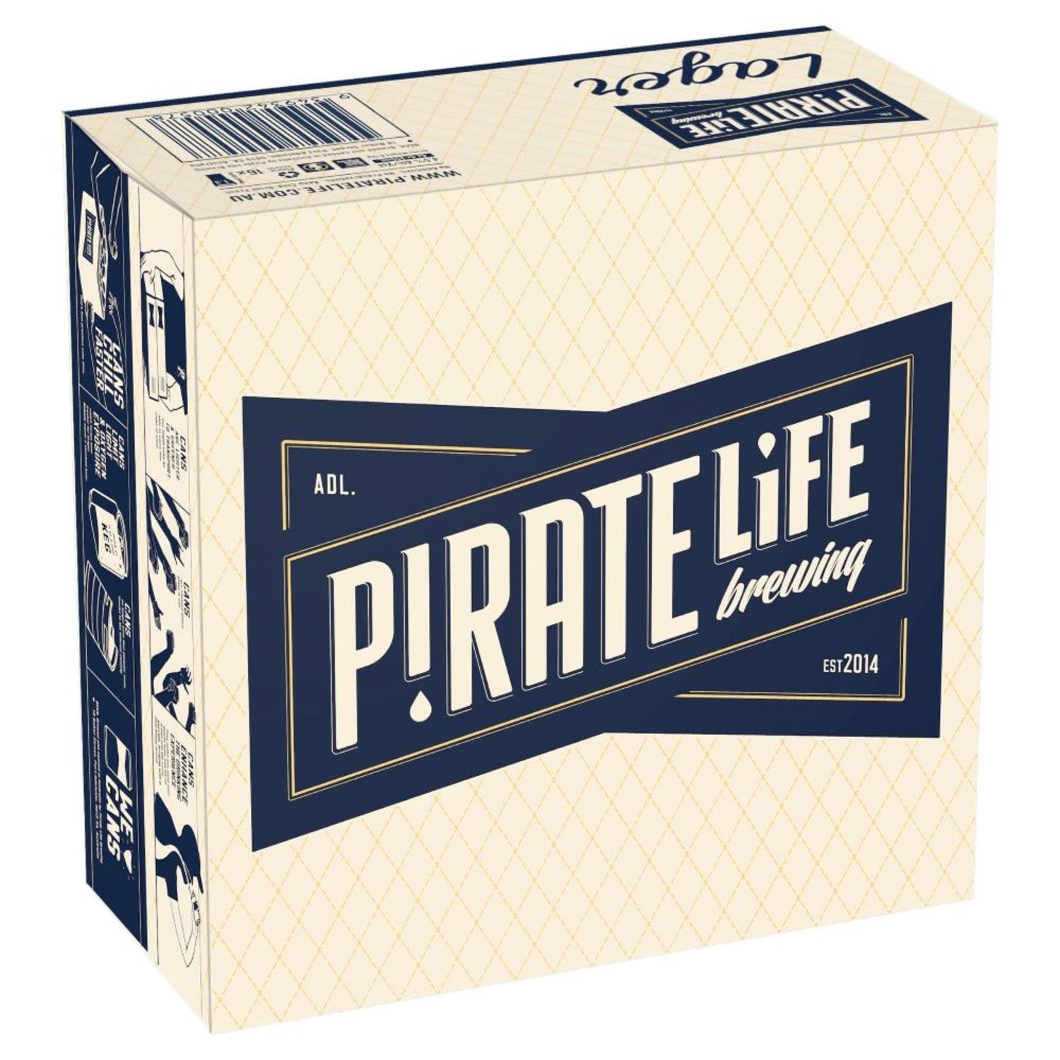 Pirate Life Brewing Port Local Lager Can 355mL 16 Pack