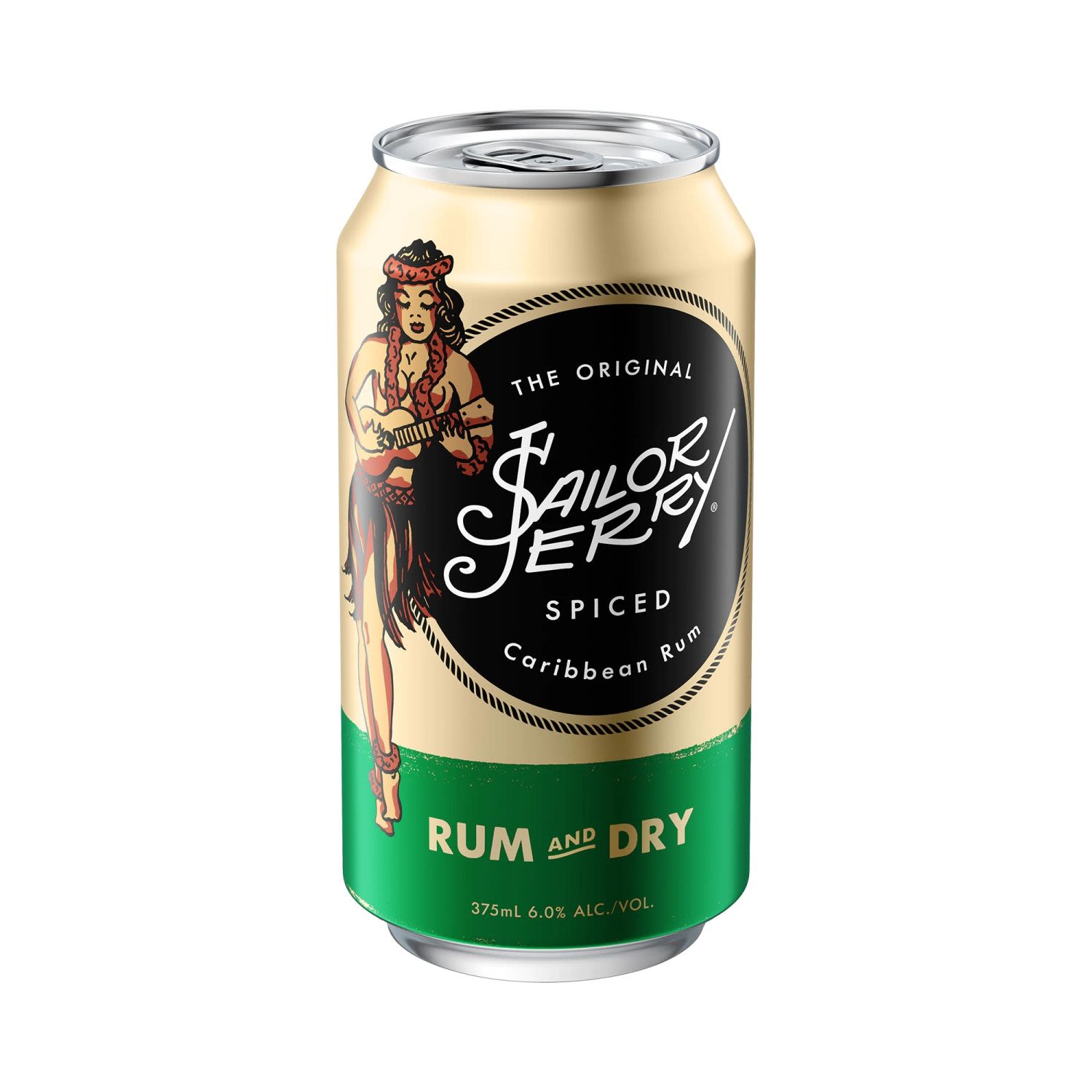 Sailor Jerry Rum & Dry 6% Can 375mL 24 Pack