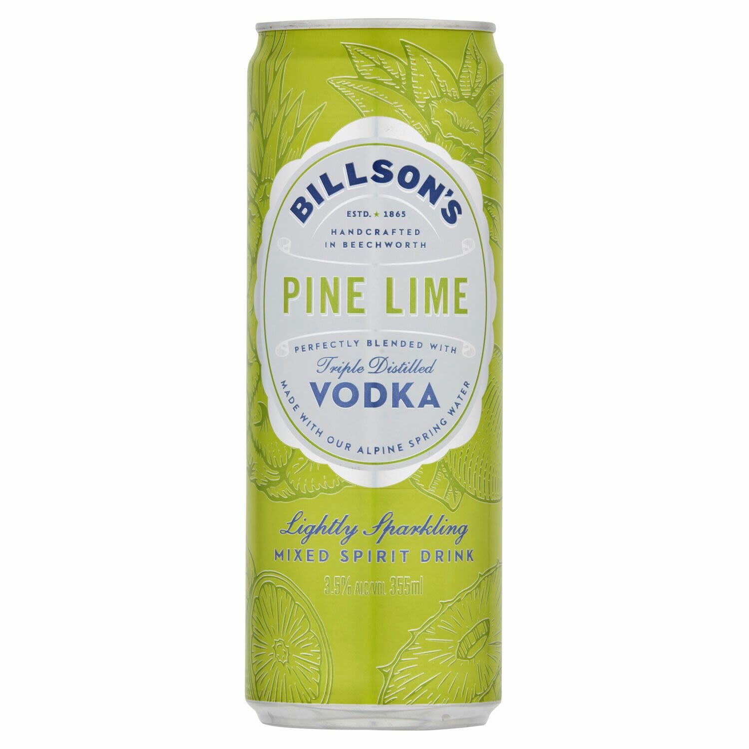 Billson's Vodka with Pine Lime Can 355mL