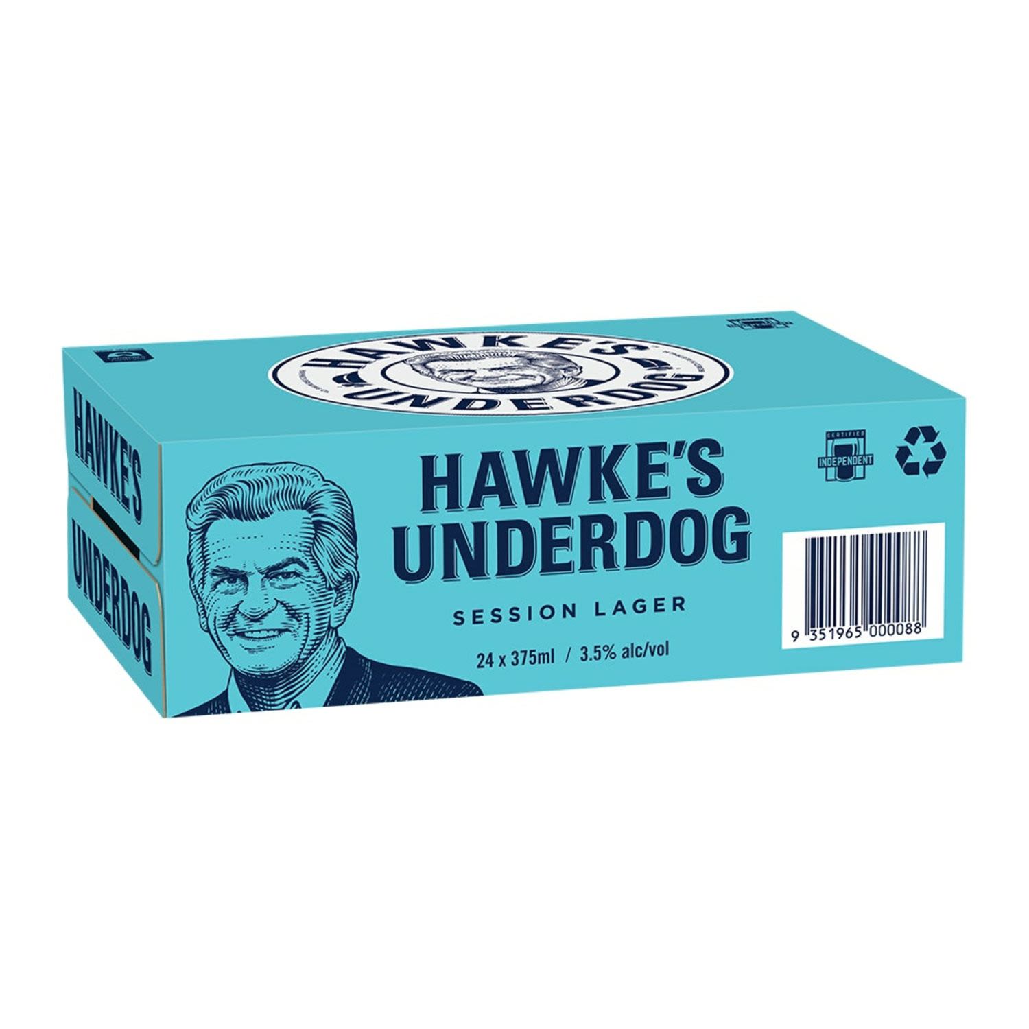 Hawke's Underdog Session Lager Can 375mL 24 Pack