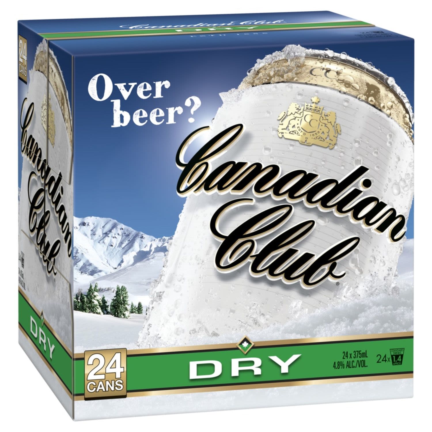 Canadian Club & Dry Can 375mL 24 Pack Cube