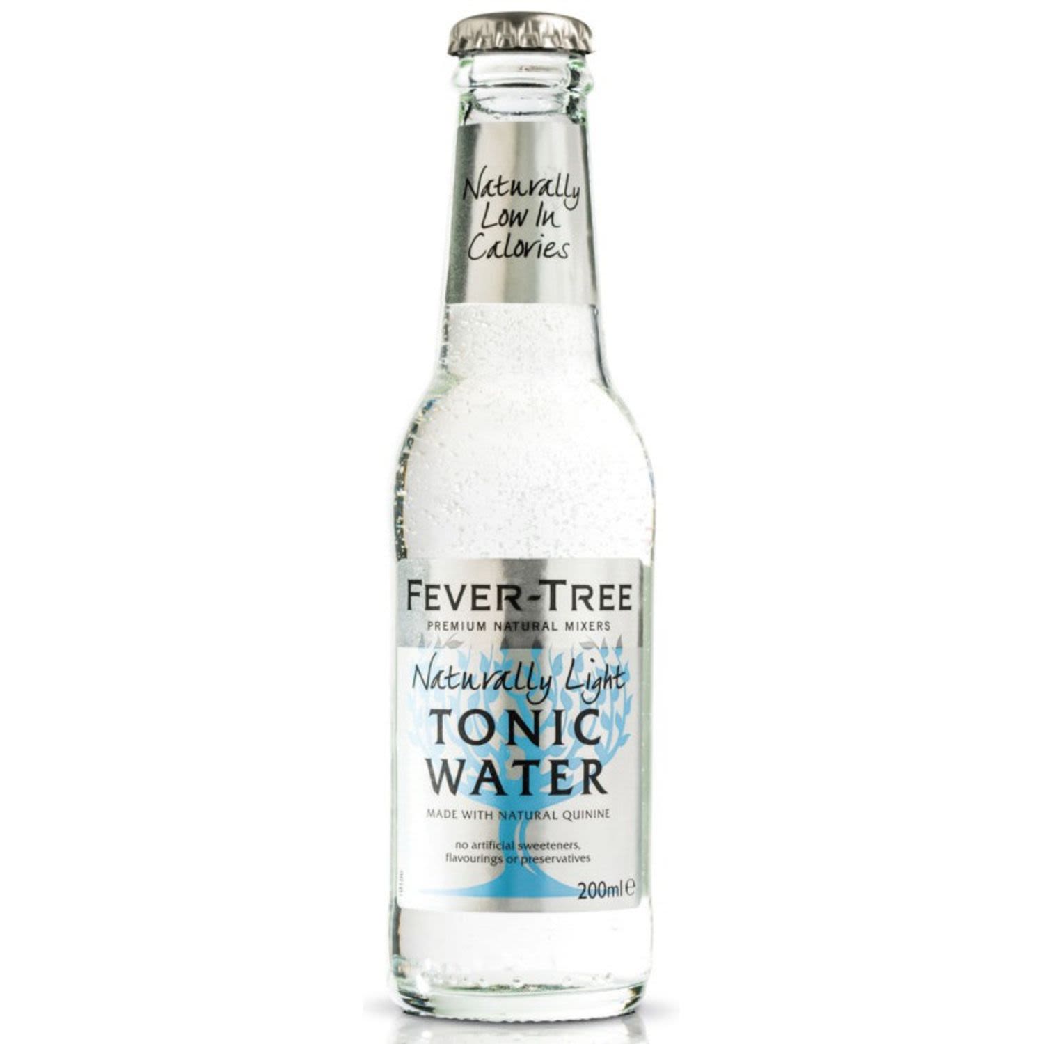 Fever Tree Natural Light Tonic Water Bottle 200mL 4 Pack