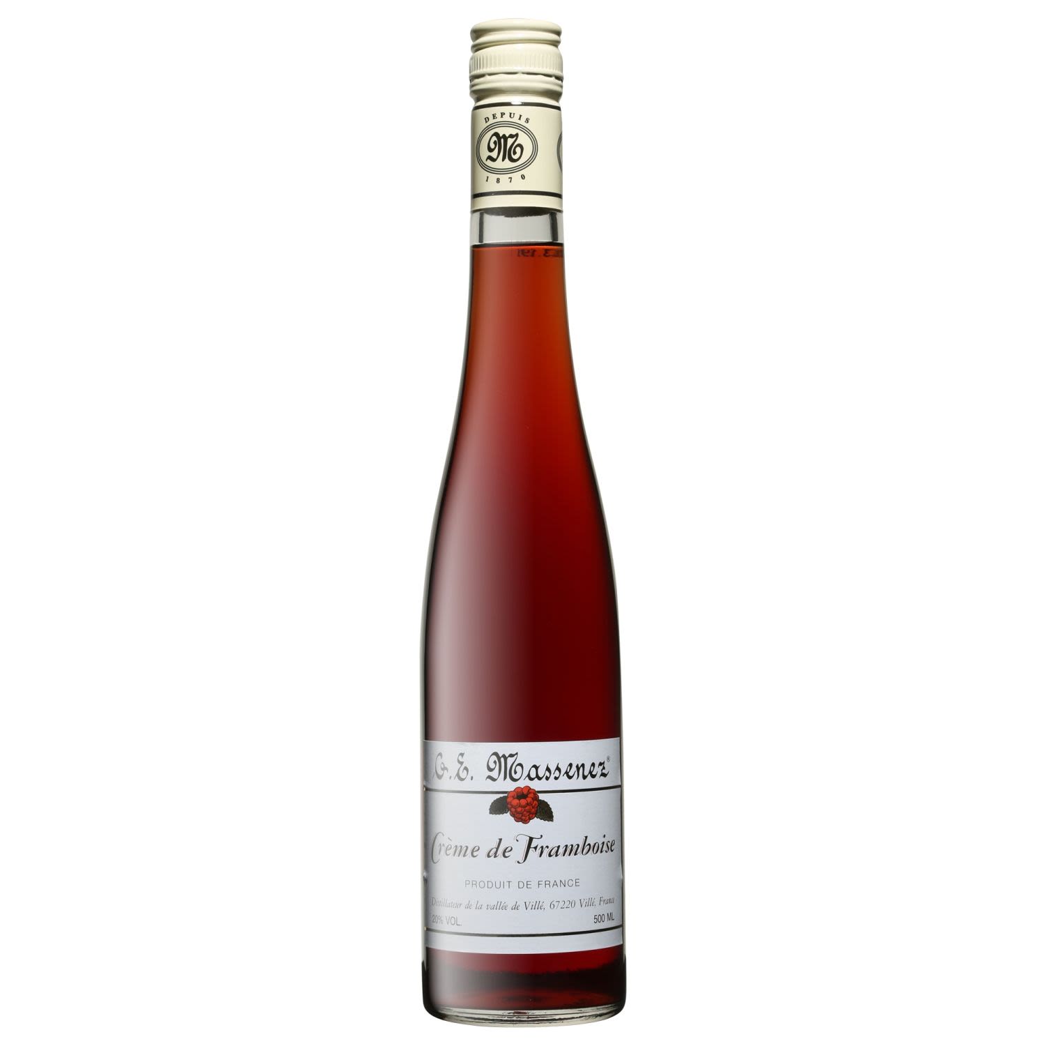 Massenez Creme de Framboise 500mL Bottle