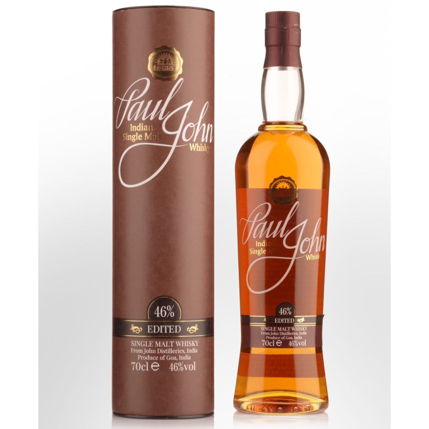 Paul John Indian Single Malt Whisky Edited 46% 700mL Bottle