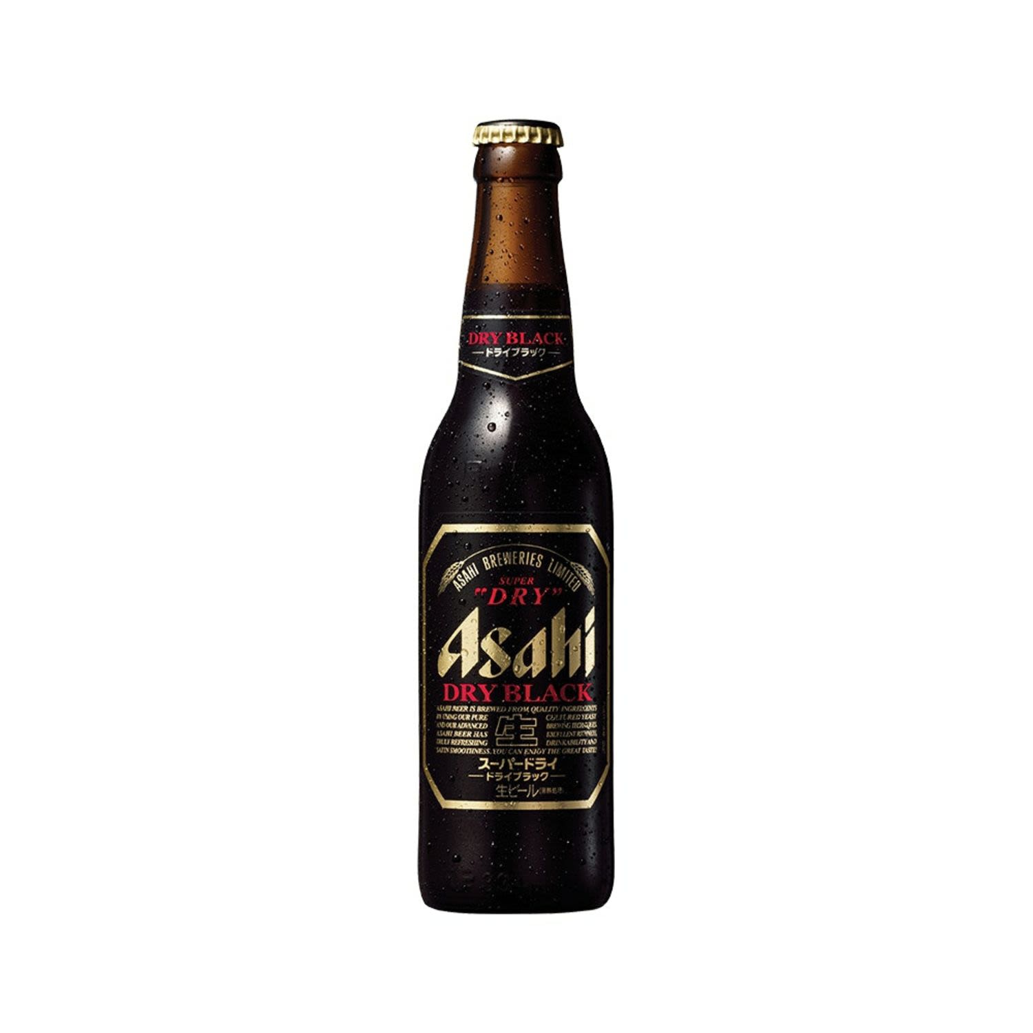 Asahi Super Dry Black Bottle 334mL 6 Pack