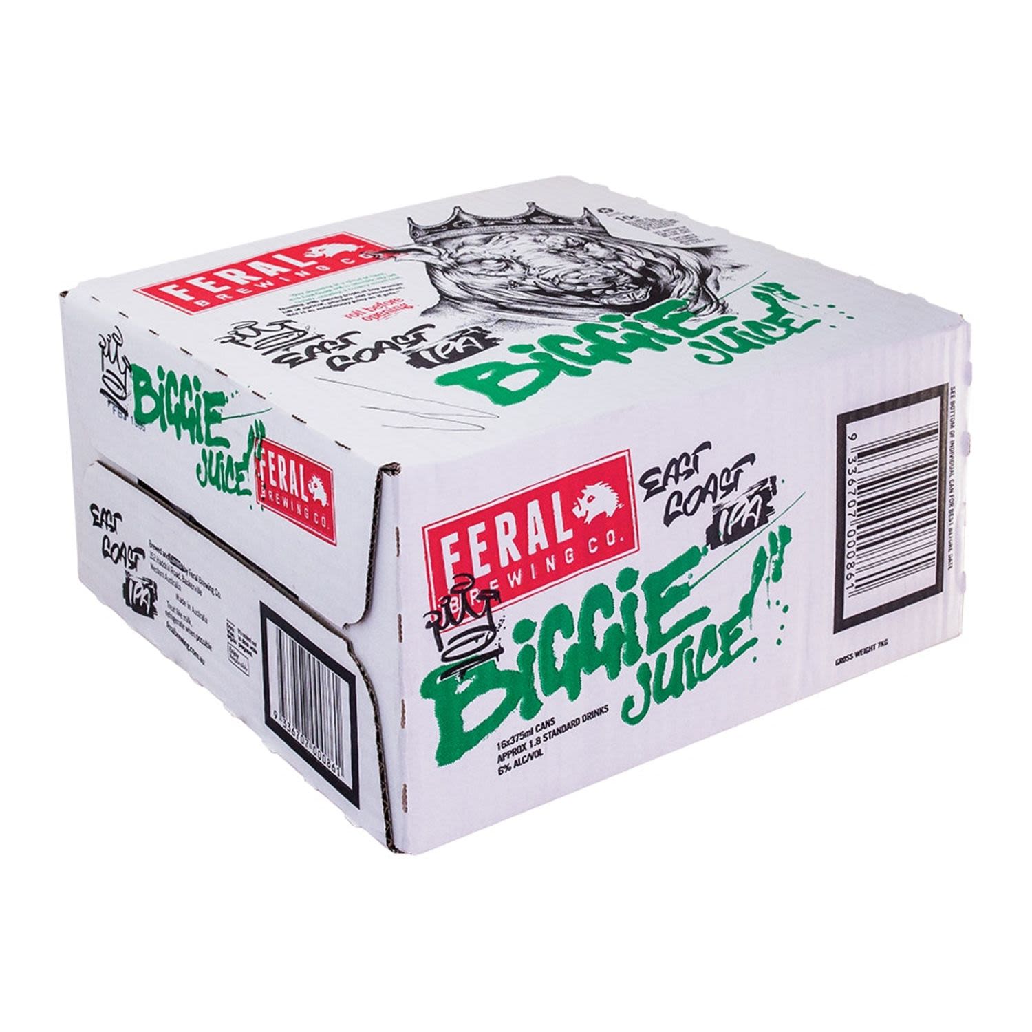 Feral Biggie Juice East Coast IPA Can 375mL 16 Pack