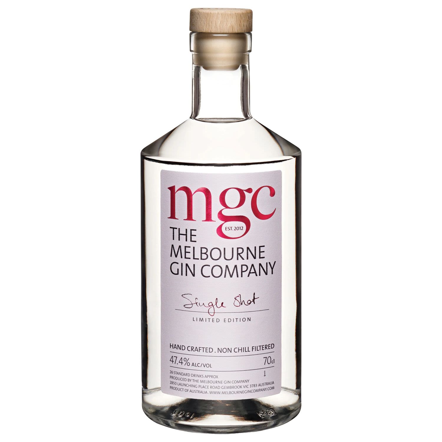 The Melbourne Gin Company Single Shot Gin 700mL Bottle