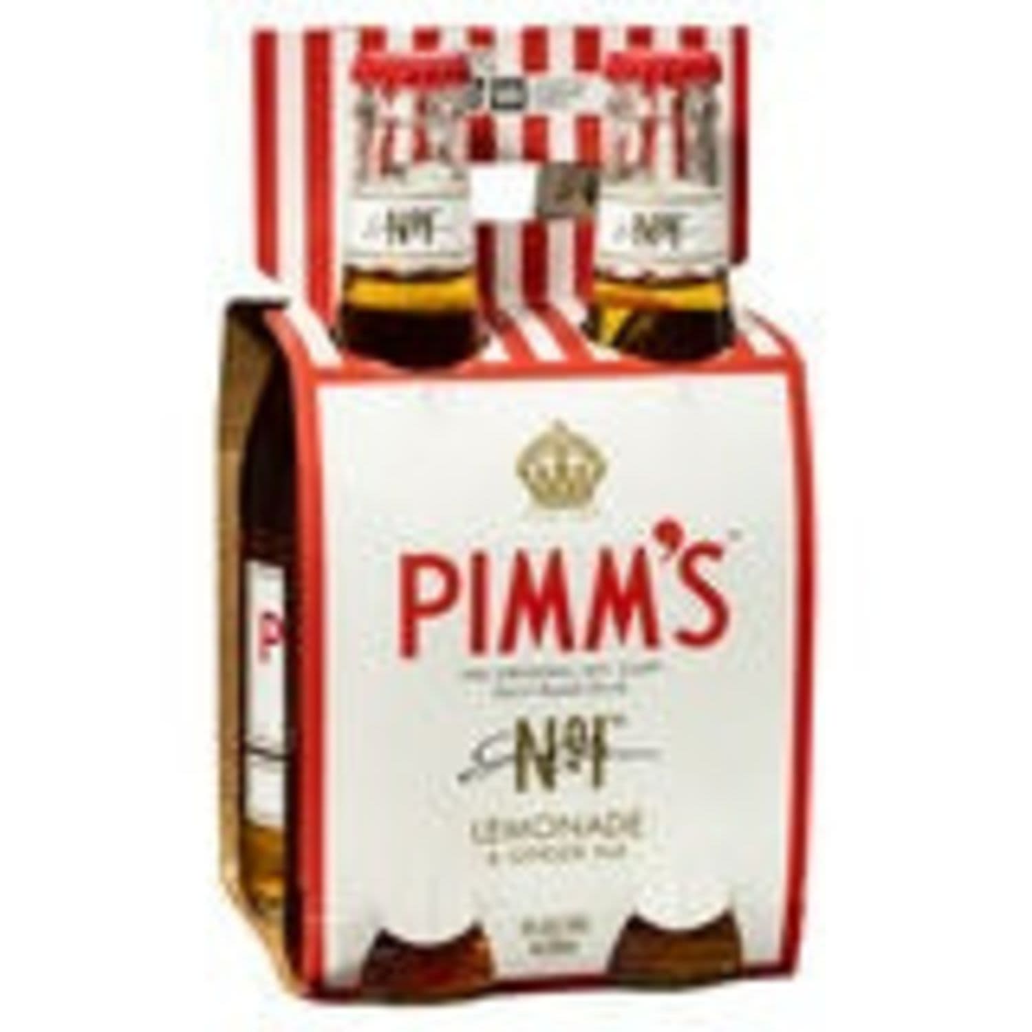 Pimm's No 1 Cup Lemonade and Ginger Ale 330mL<br /> <br />Alcohol Volume: 4.00%<br /><br />Pack Format: 4 Pack<br /><br />Standard Drinks: 1<br /><br />Pack Type: Bottle<br />