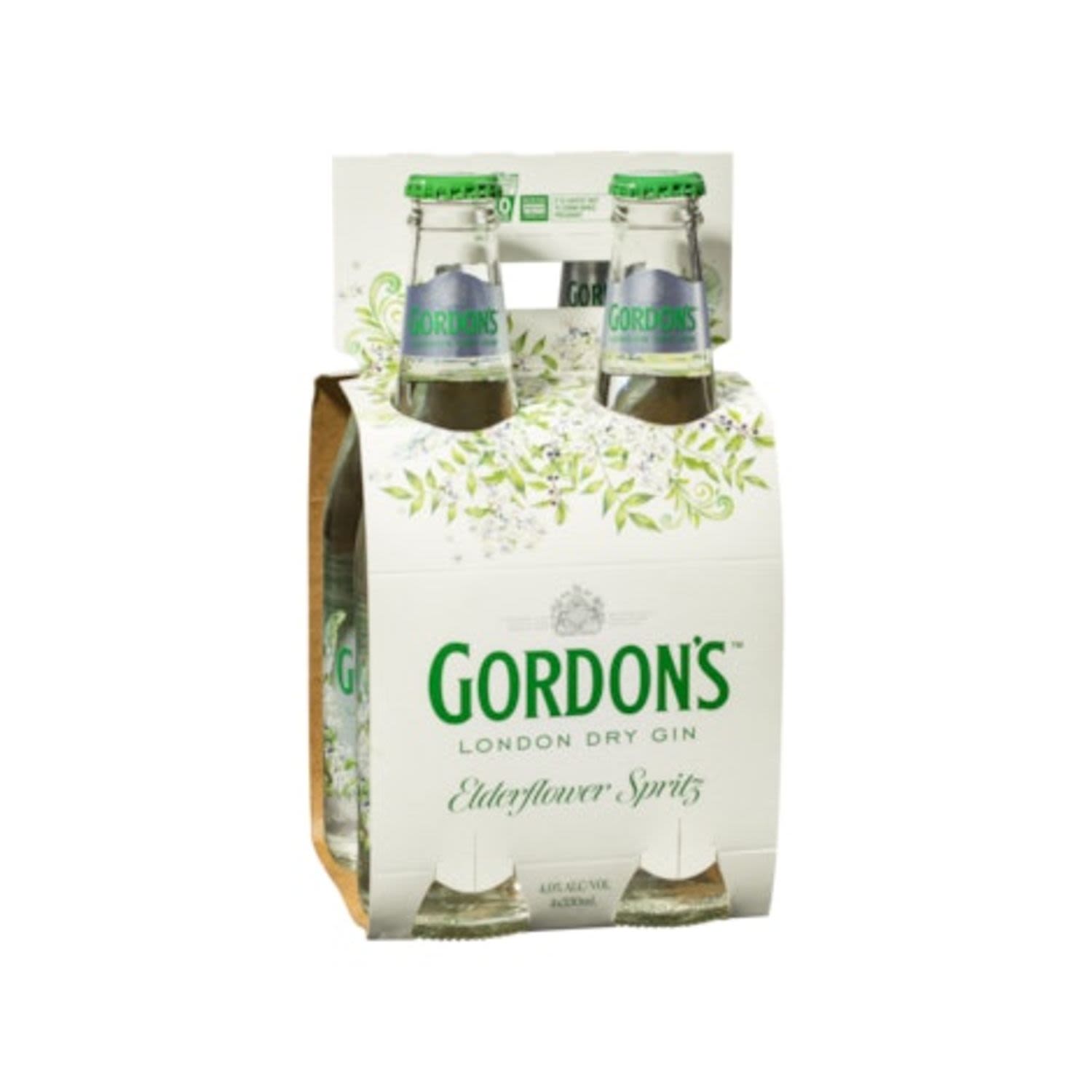 Gordon's Elderflower Spritz Bottle 330mL 4 Pack