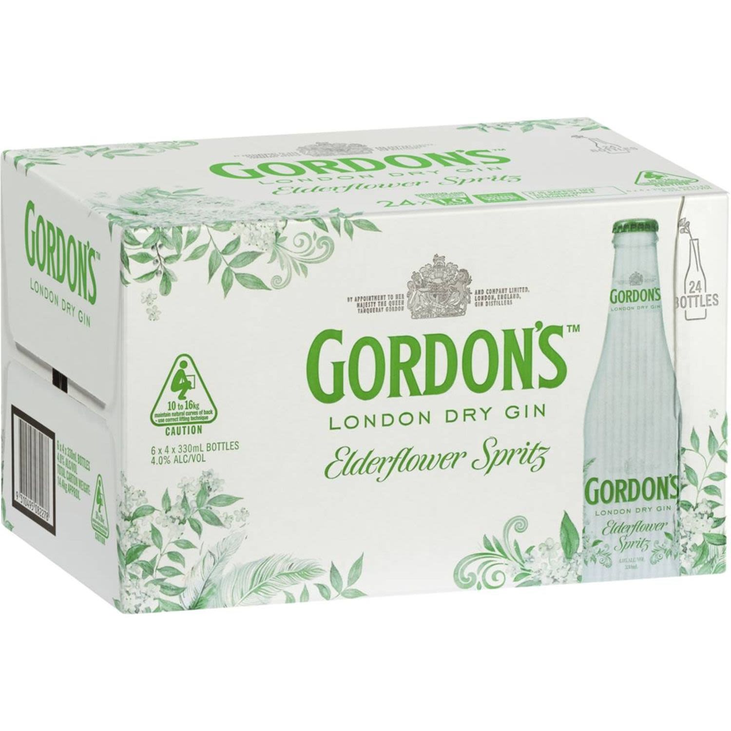 Gordon's Elderflower Spritz Bottle 330mL 24 Pack