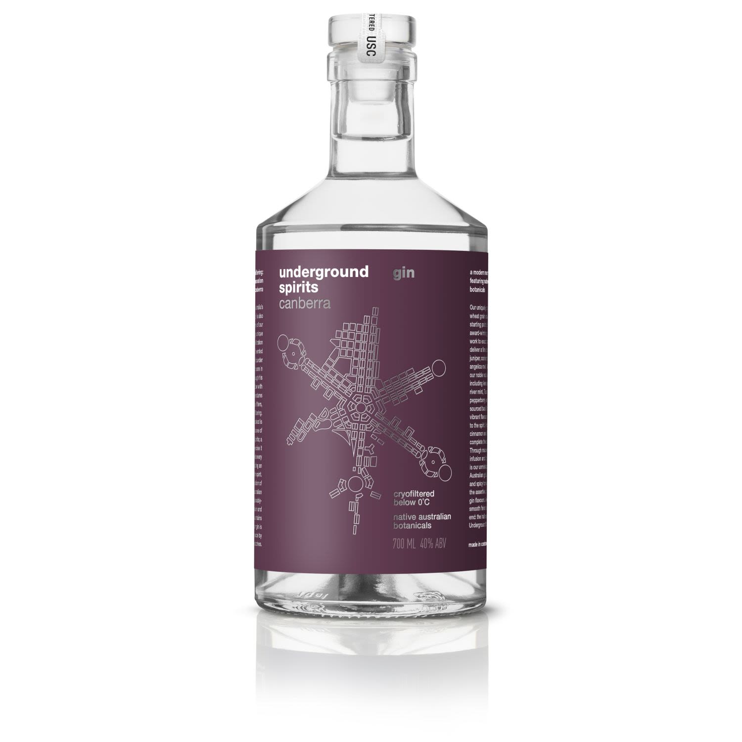 Underground Spirits Signature Gin 700mL Bottle