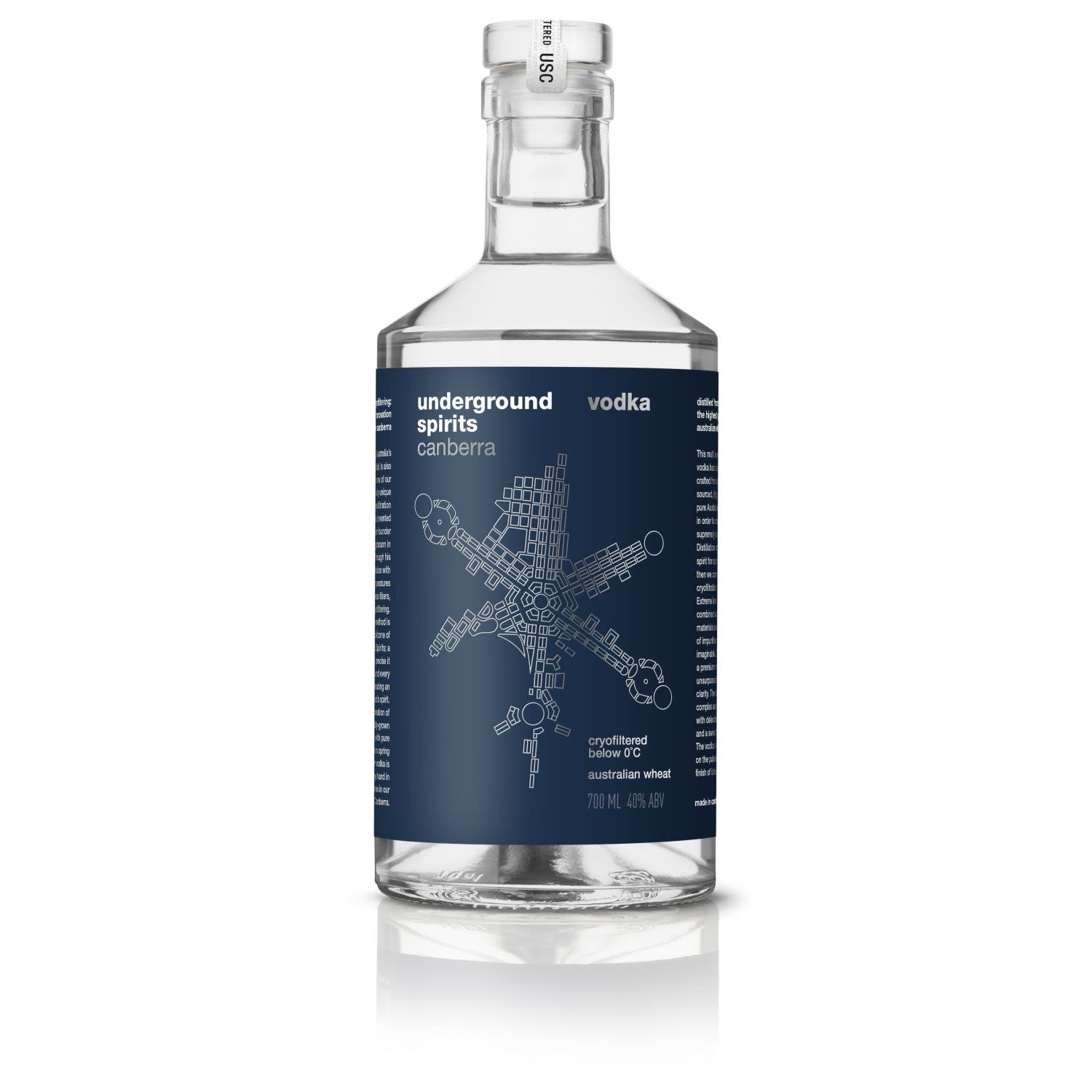 Underground Spirits Vodka 700mL Bottle