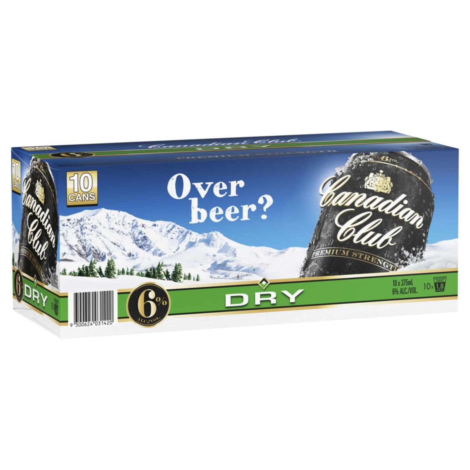 Canadian Club & Dry Premium 6% Can 375mL 10 Pack