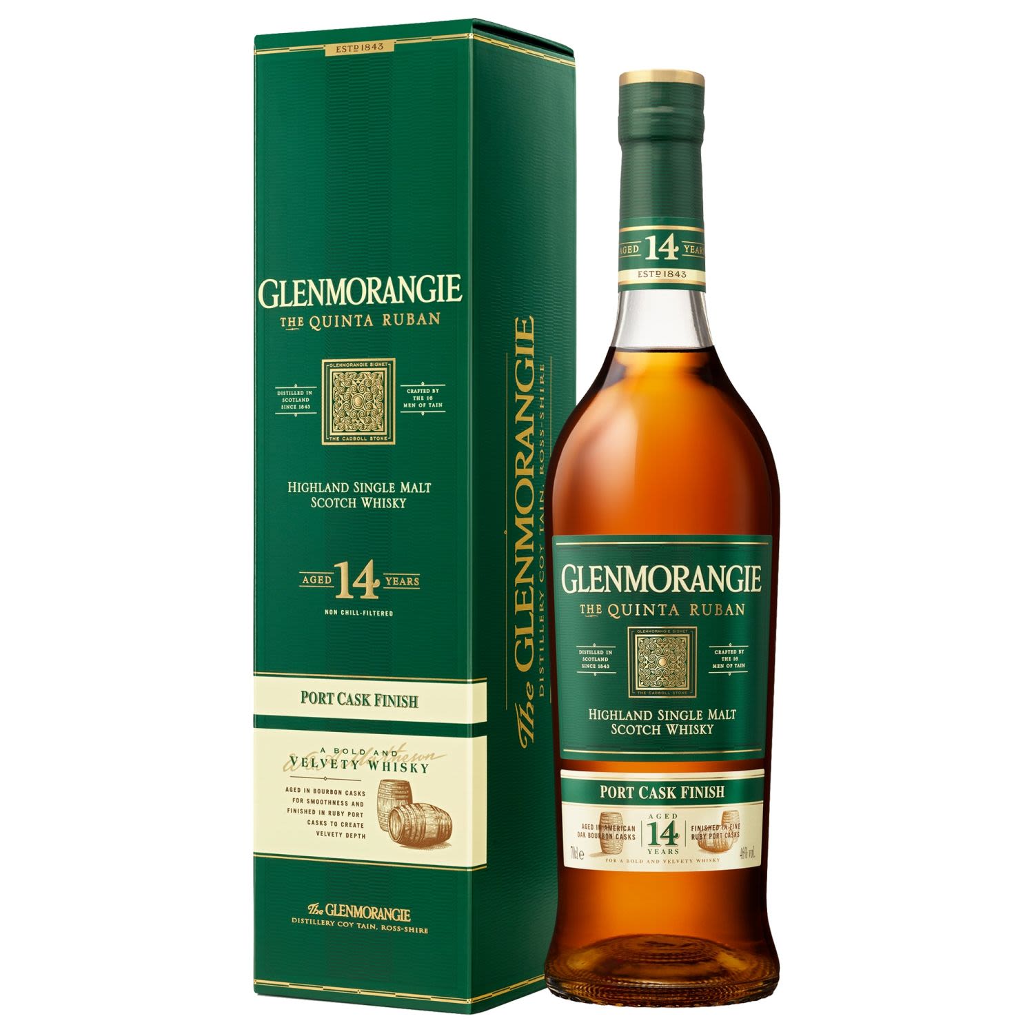 Glenmorangie The Quinta Ruban Single Malt Scotch Whisky 14 Year Old 700mL Bottle