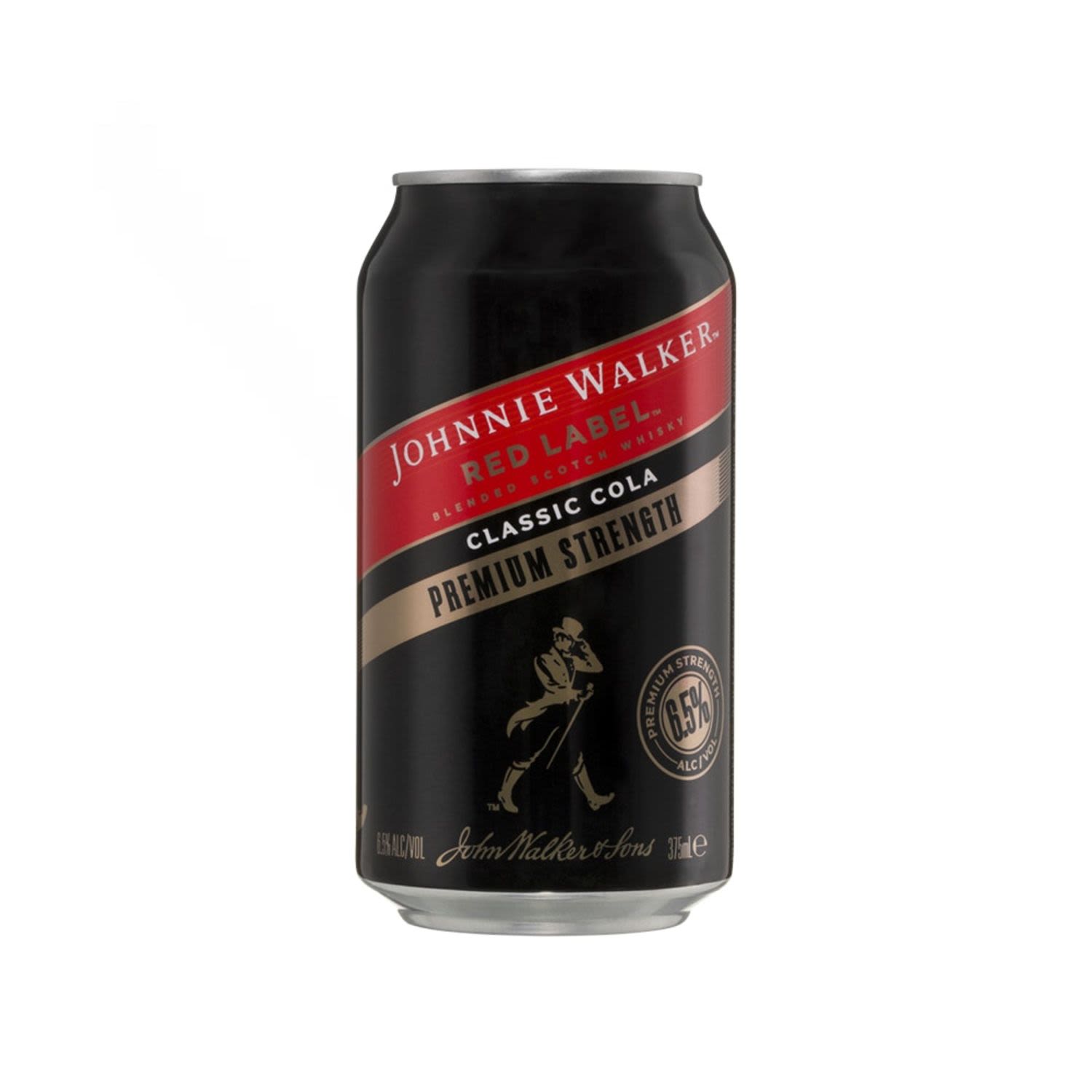 Johnnie Walker Red & Cola Premium Strength Can 6.5% 375mL