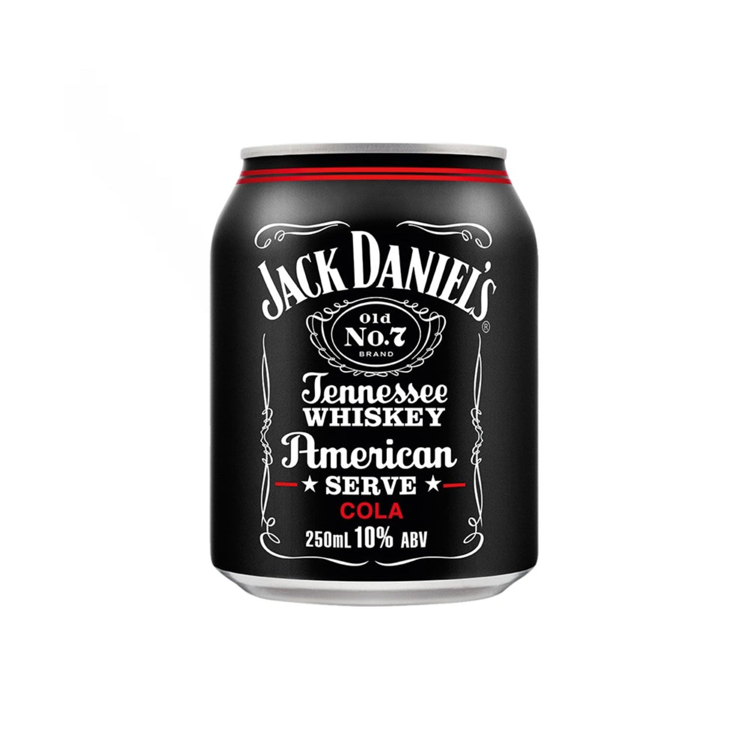 Jack Daniel's American Serve & CLA 10P250mL<br /> <br />Alcohol Volume: 10.00%<br /><br />Pack Format: Can<br /><br />Standard Drinks: 2</br /><br />Pack Type: Can<br />