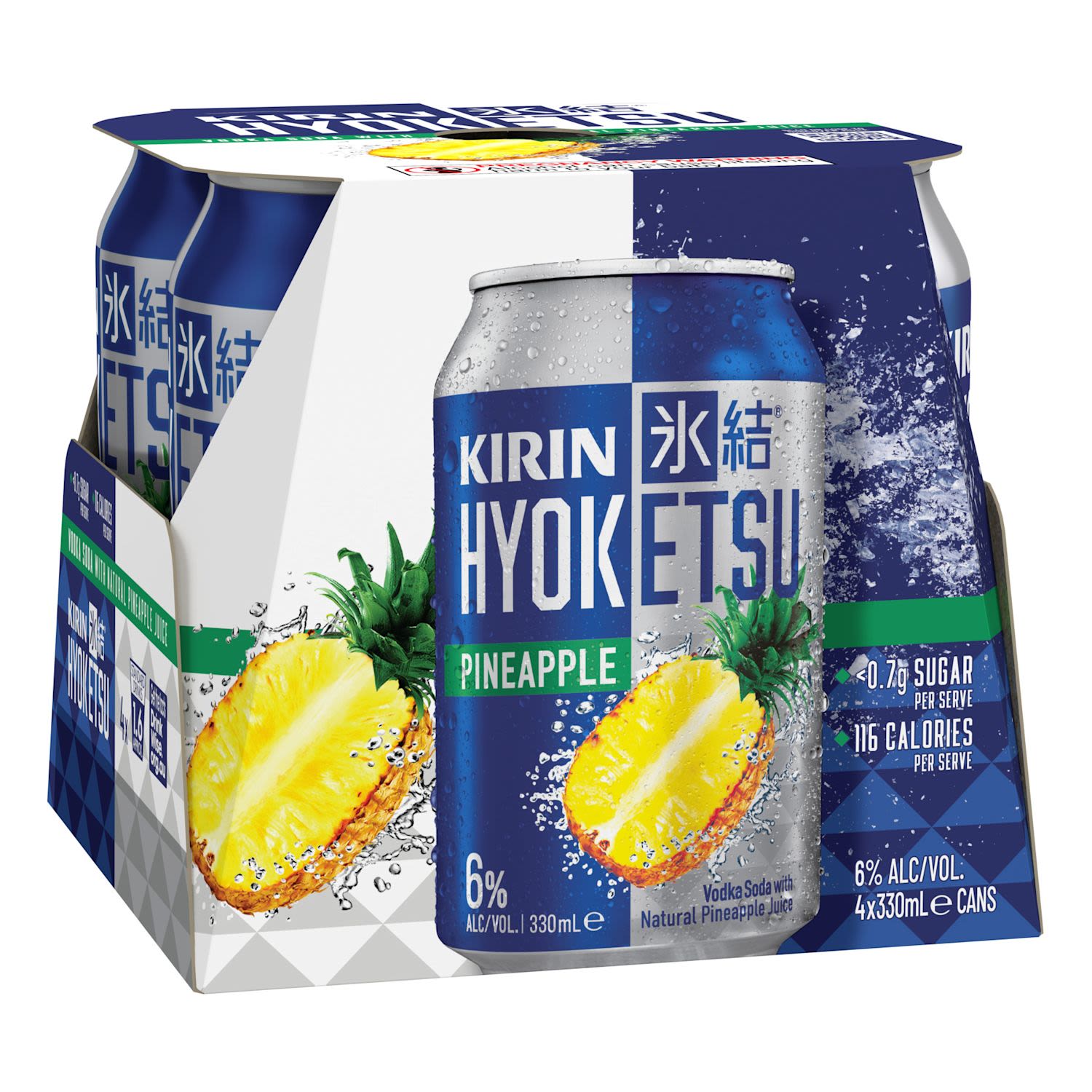 Kirin Hyoketsu Pineapple 6% Can 330mL 4 Pack
