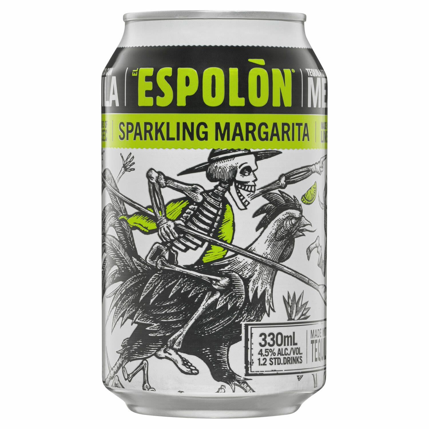 Espolon Tequila Sparkling Margarita Can 330mL