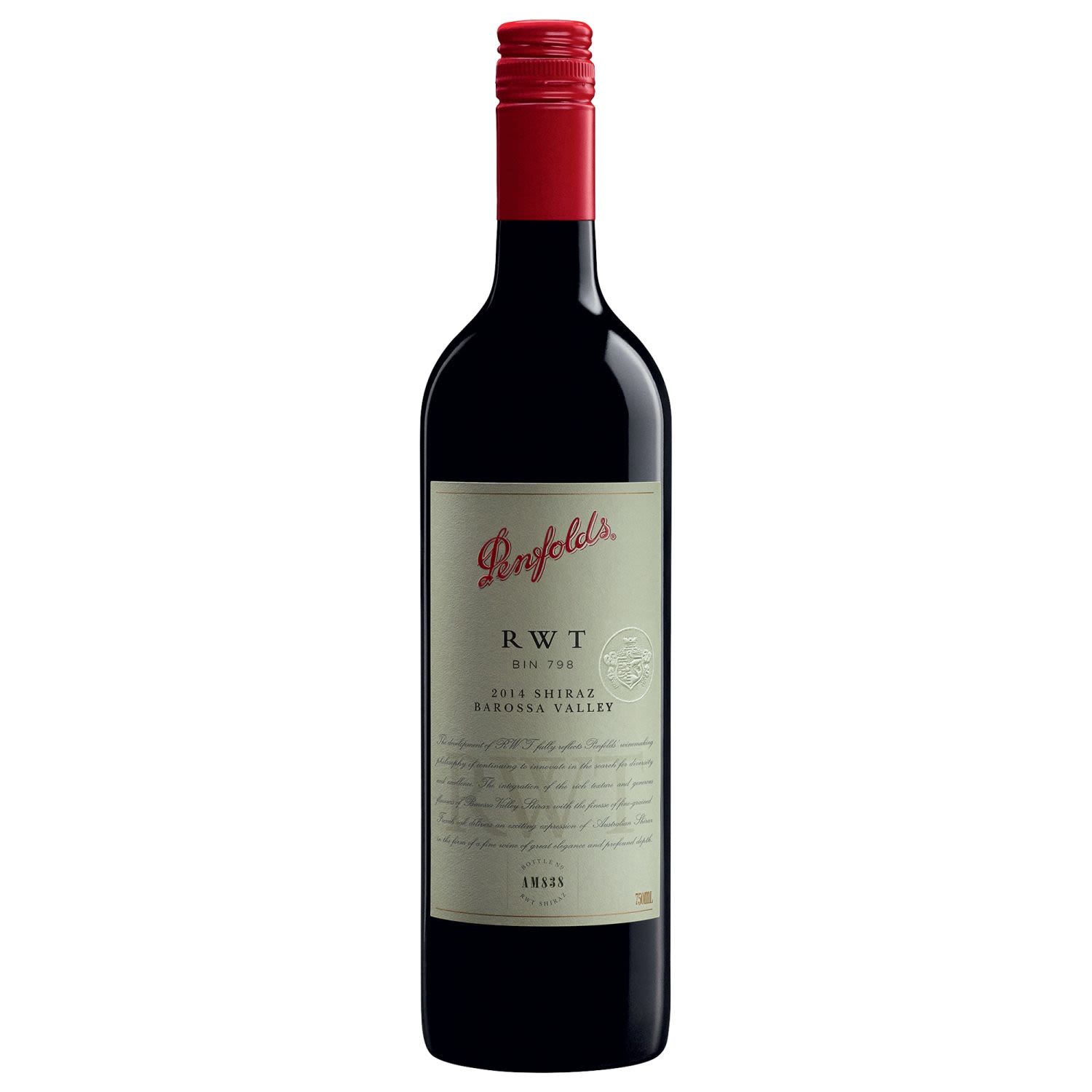 Penfolds RWT Barossa Valley Shiraz750mL Bottle