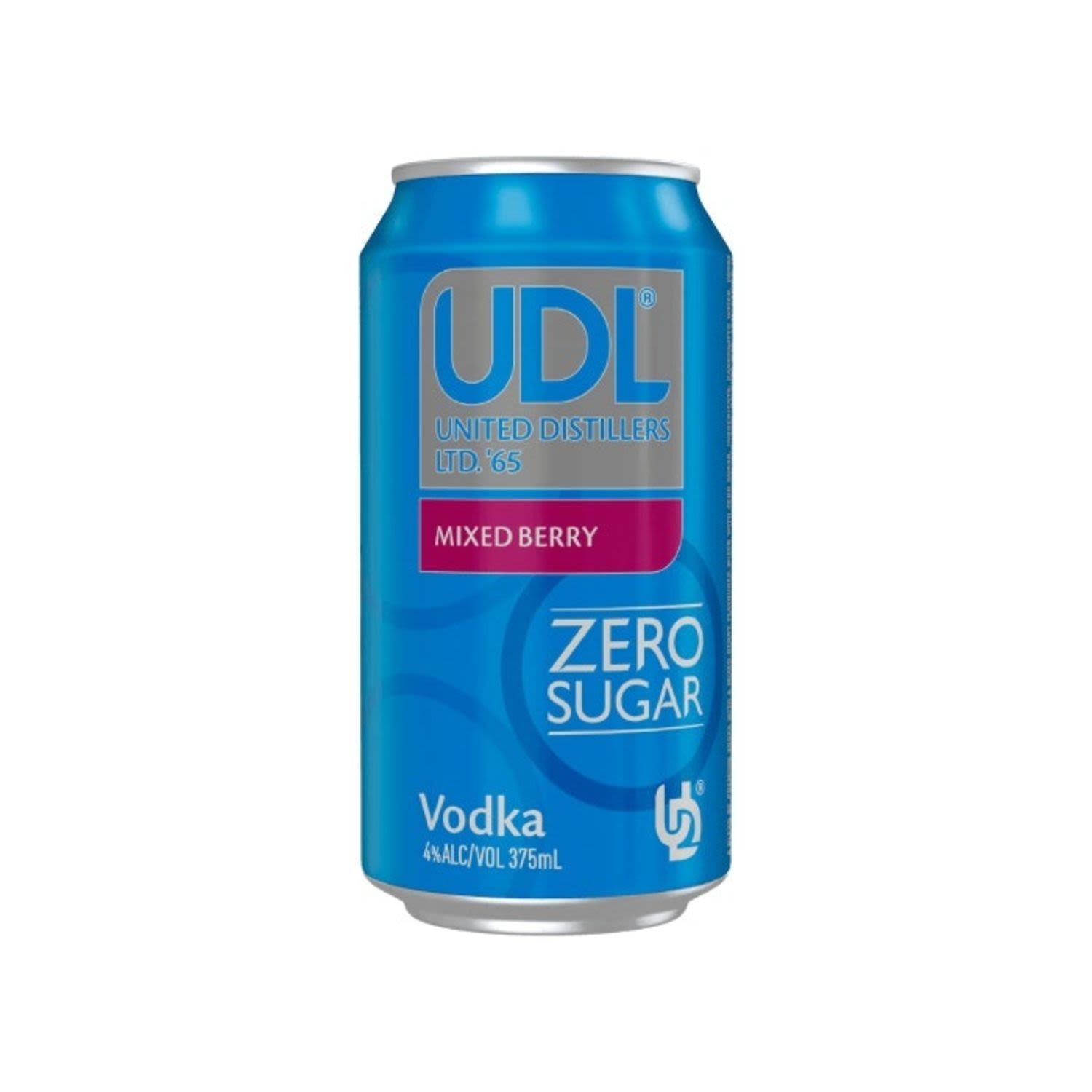 UDL Zero Sugar Vodka Mixed Berry Can 375mL