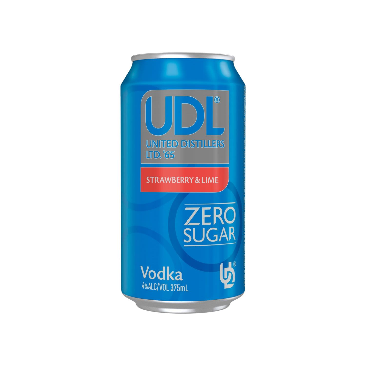UDL Zero Sugar Vodka Strawberry & Lime Can 375mL