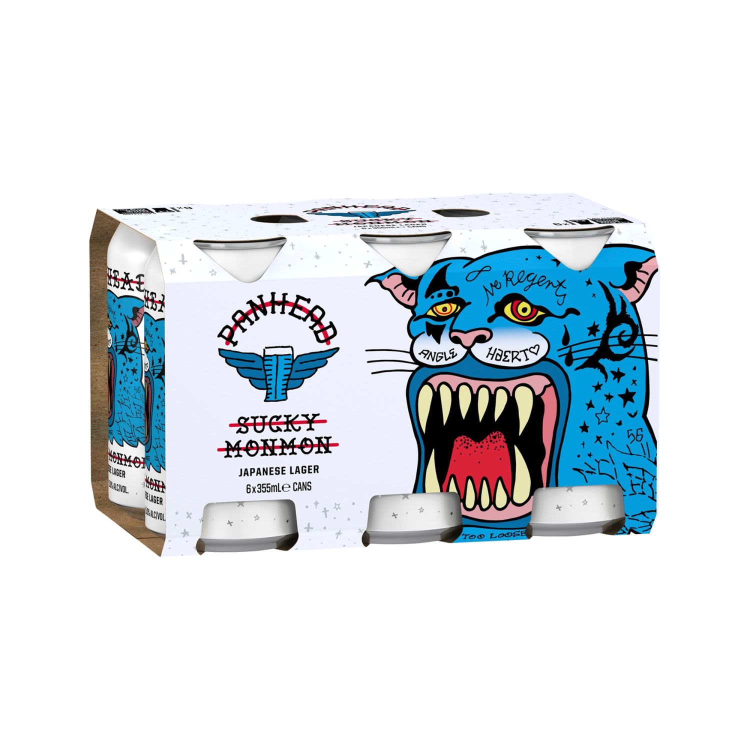 Panhead Sucky MonMon Japanese Lager Can 355mL 6 Pack