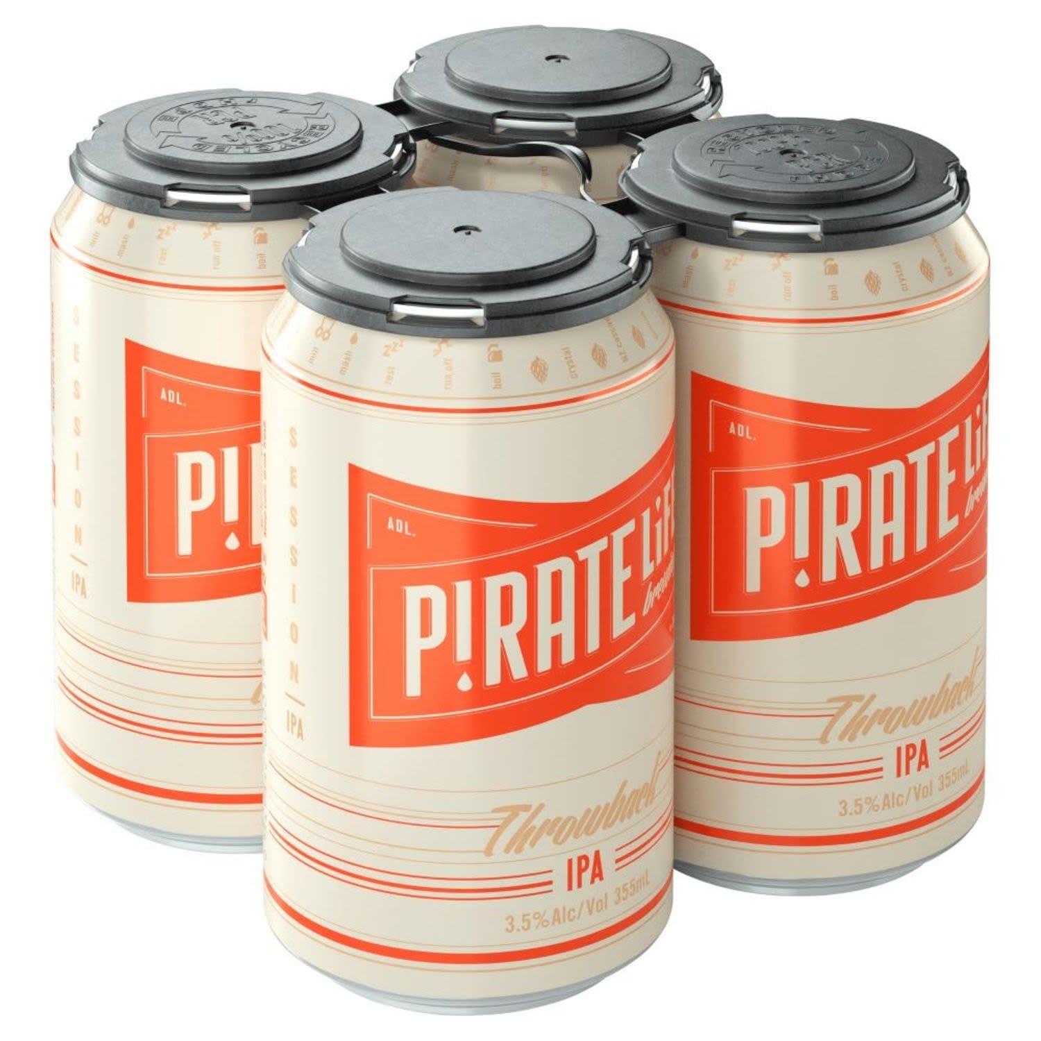 Pirate Life Brewing Throwback IPA Can 355mL 4 Pack