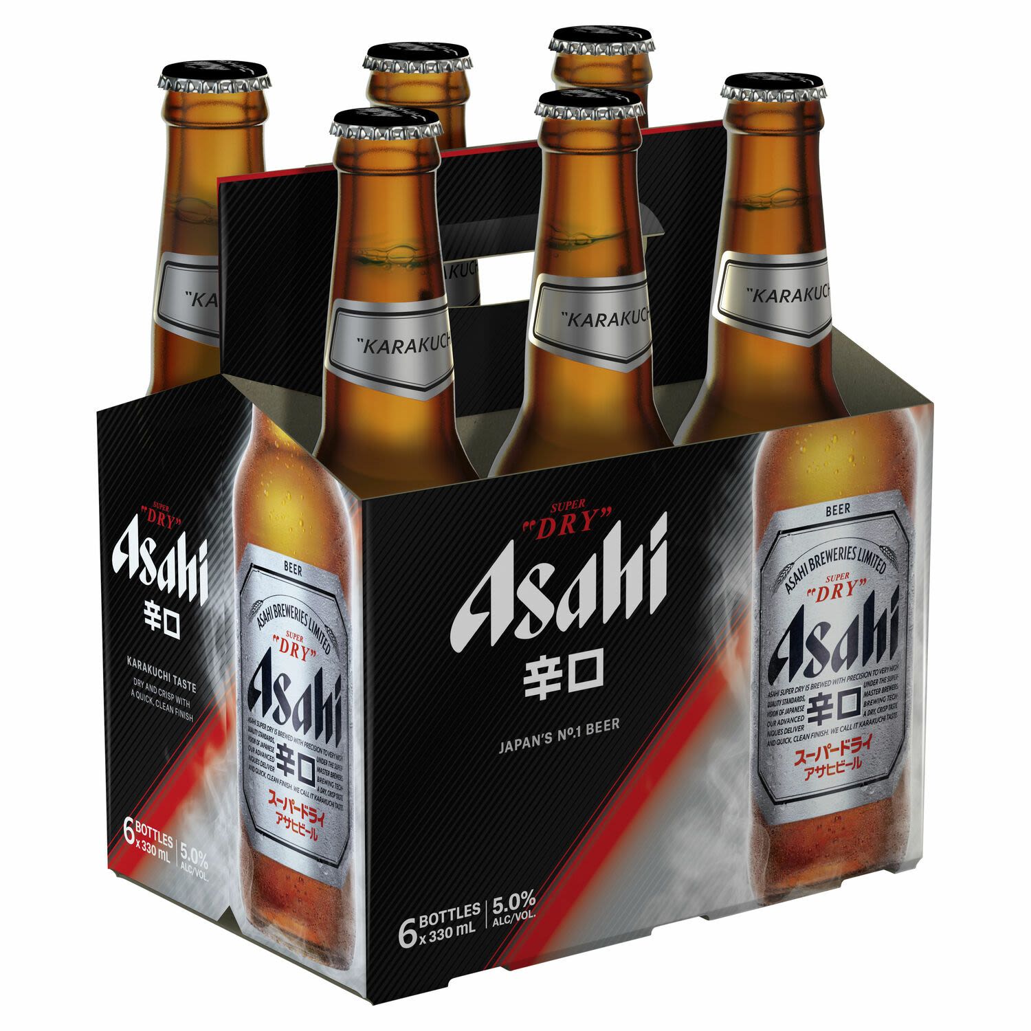 Asahi Super Dry Bottle 330mL 6 Pack