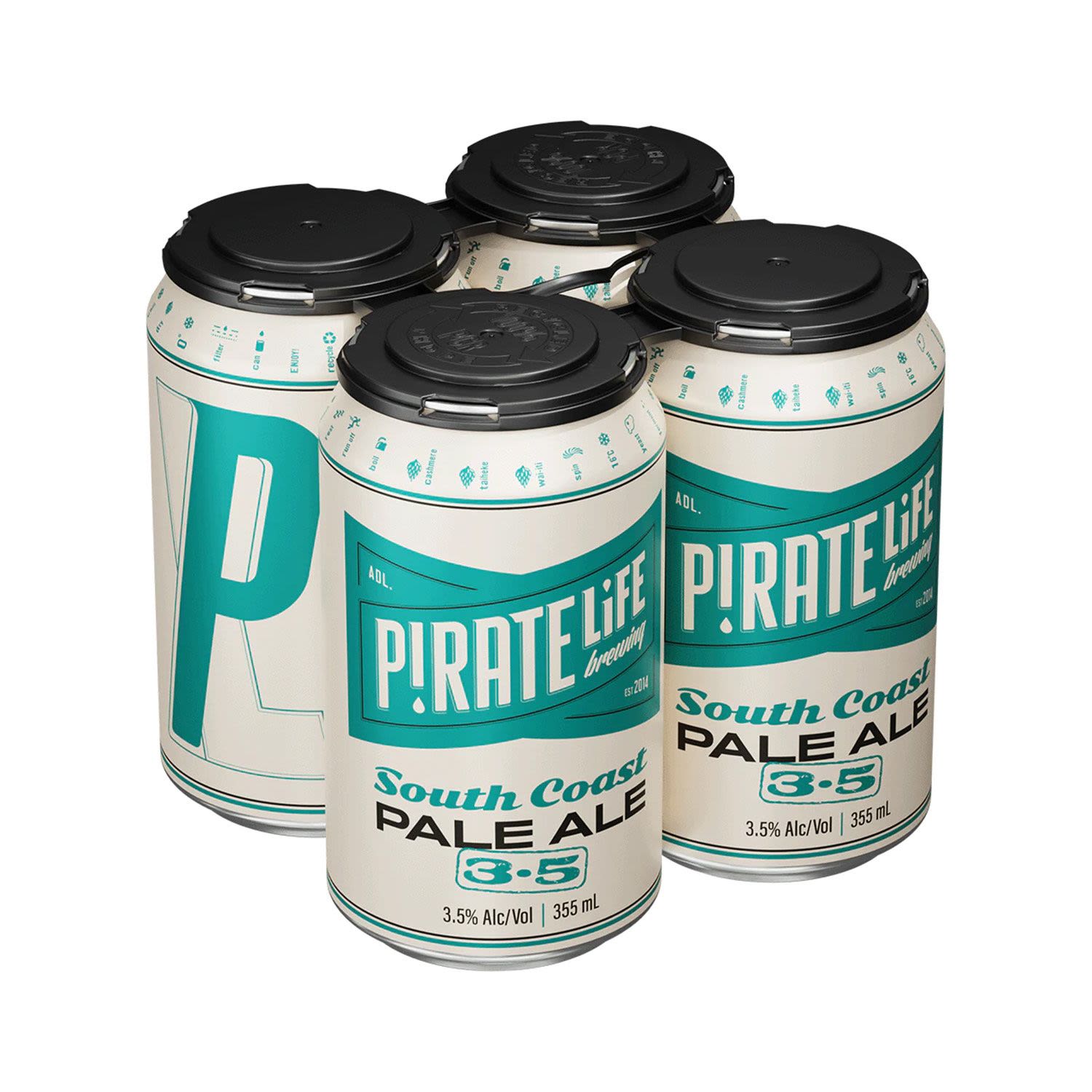 Pirate Life Southcoast Mid Strength Can 355mL 4 Pack