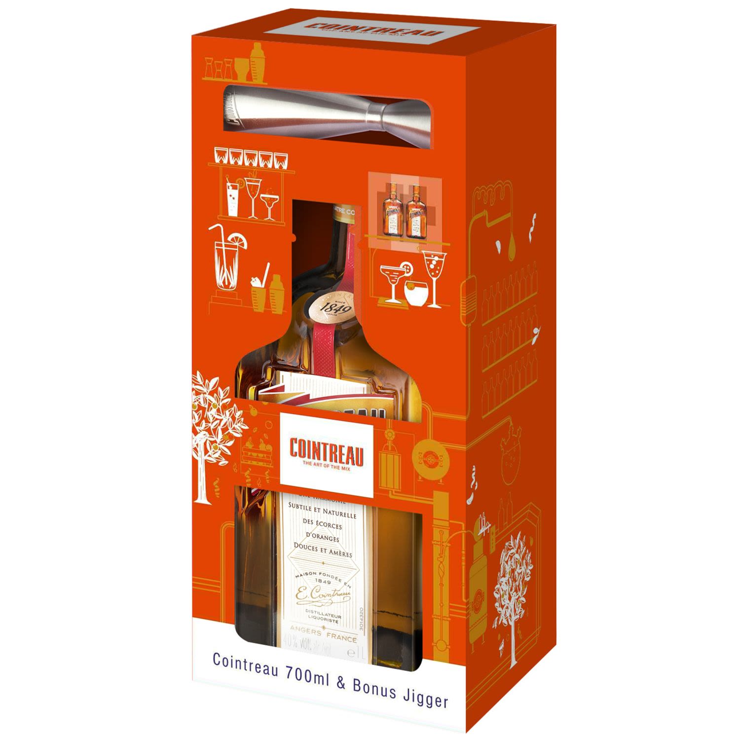 Cointreau Liqueur Jigger Gift Pack 700mL Bottle