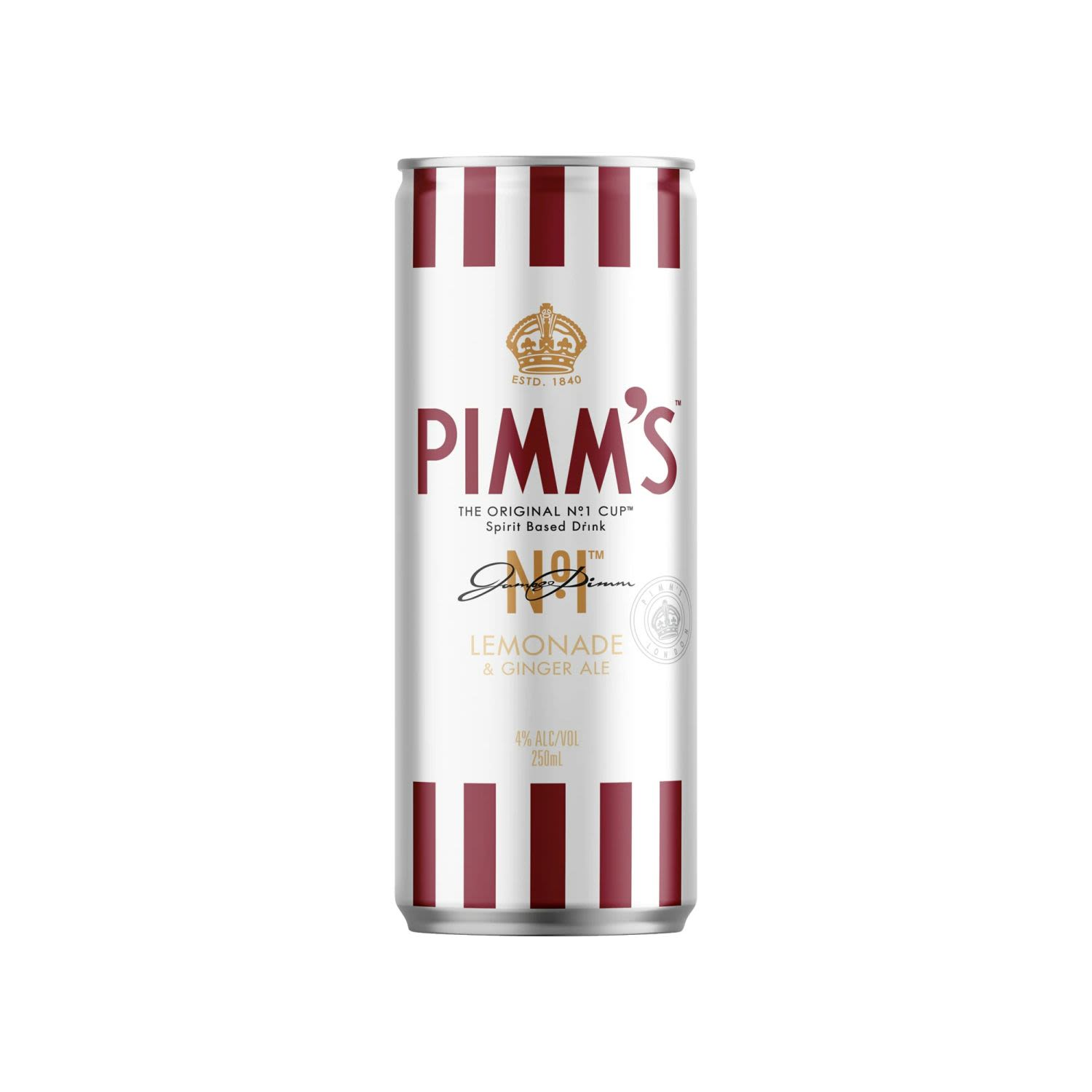 Pimm's Lemonade & Ginger Ale Cans 250mL<br /> <br />Alcohol Volume: 4.00%<br /><br />Pack Format: Can<br /><br />Standard Drinks: 0.8<br /><br />Pack Type: Can<br />