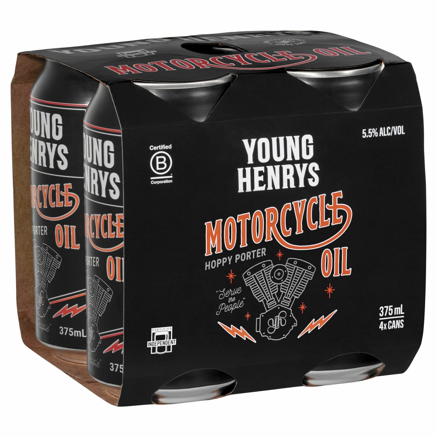 Young Henry's Motorcycle Oil Can 375mL 4 Pack