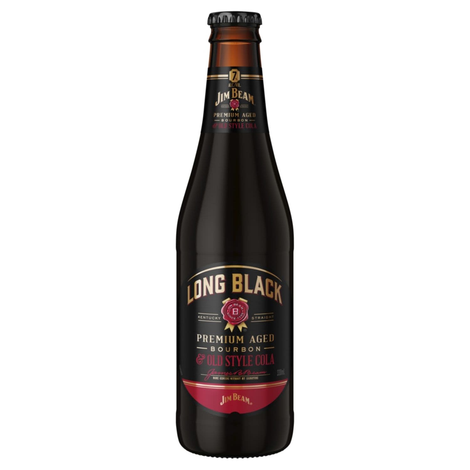 Jim Beam Long Black Bottle 330mL