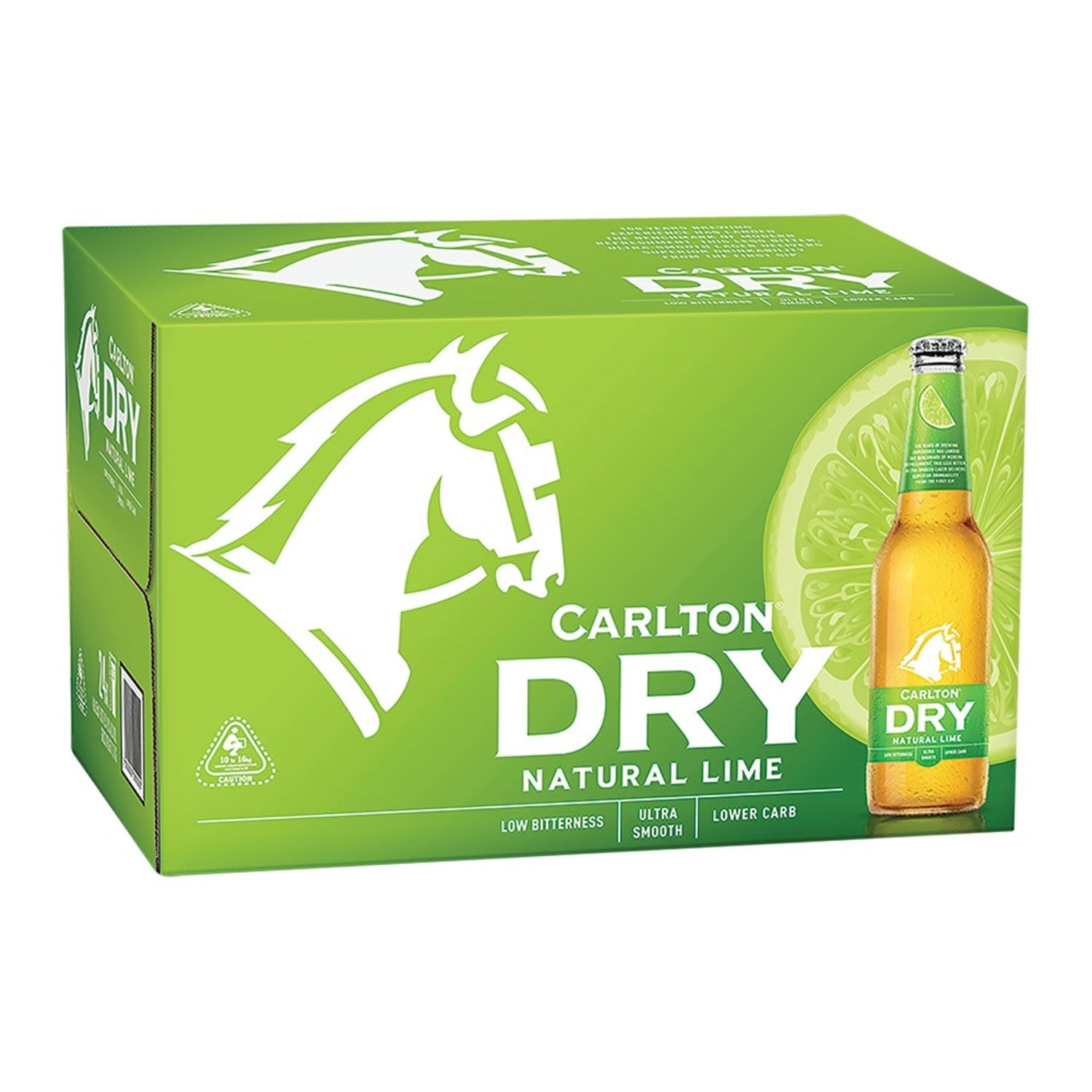 Carlton Dry Lime has the same great taste of Carlton Dry Beer yet with an extra edge of natural lime to ensure a refreshing zip from start to finish.<br /> <br />Alcohol Volume: 4.00%<br /><br />Pack Format: 24 Pack<br /><br />Standard Drinks: 1<br /><br />Pack Type: Bottle<br /><br />Country of Origin: Australia<br />