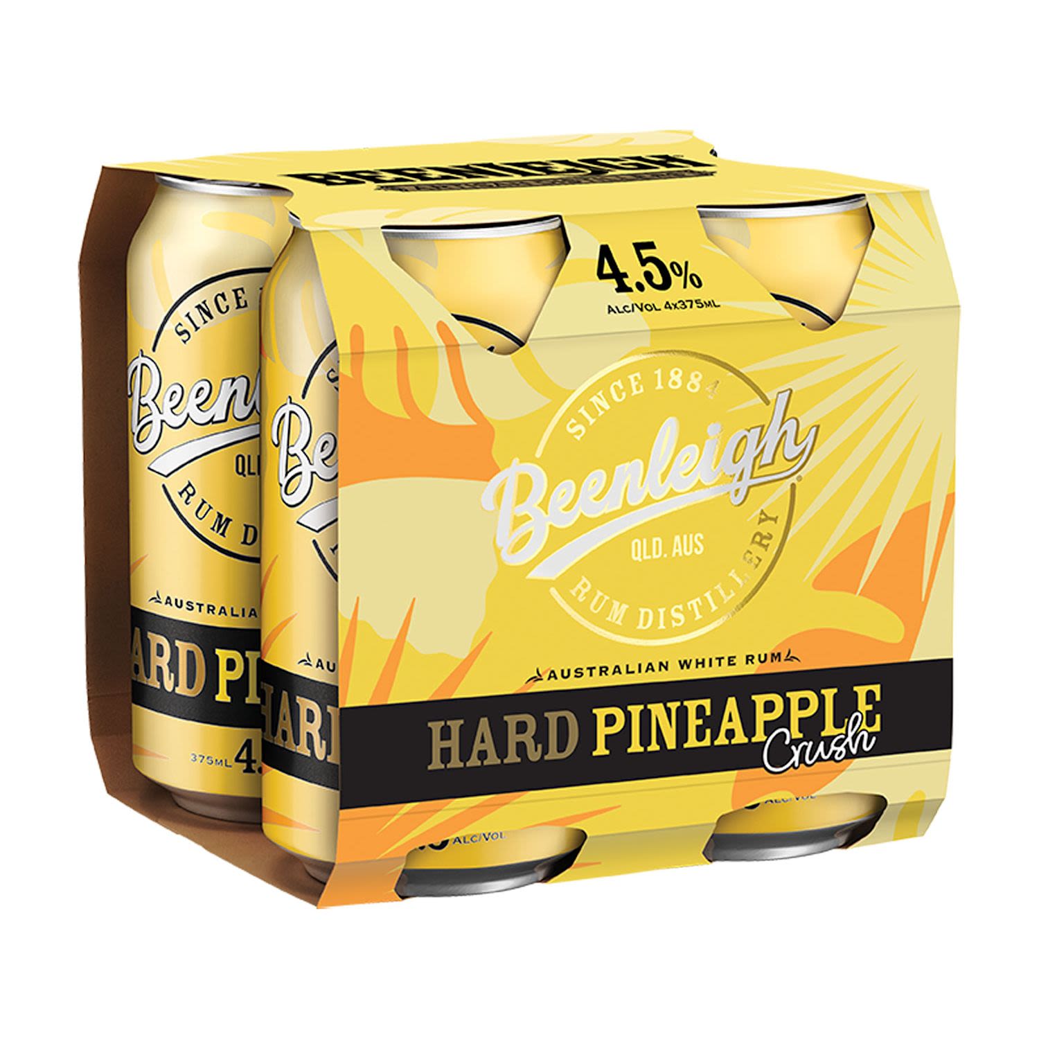 Beenleigh Pineapple 4.5% Can 375mL 4 Pack