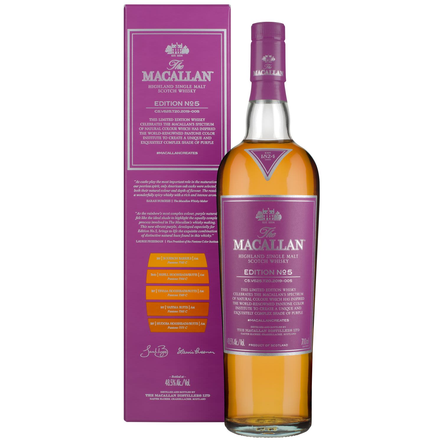 The Macallan Edition No. 5 Single Malt Scotch Whisky 700mL Bottle