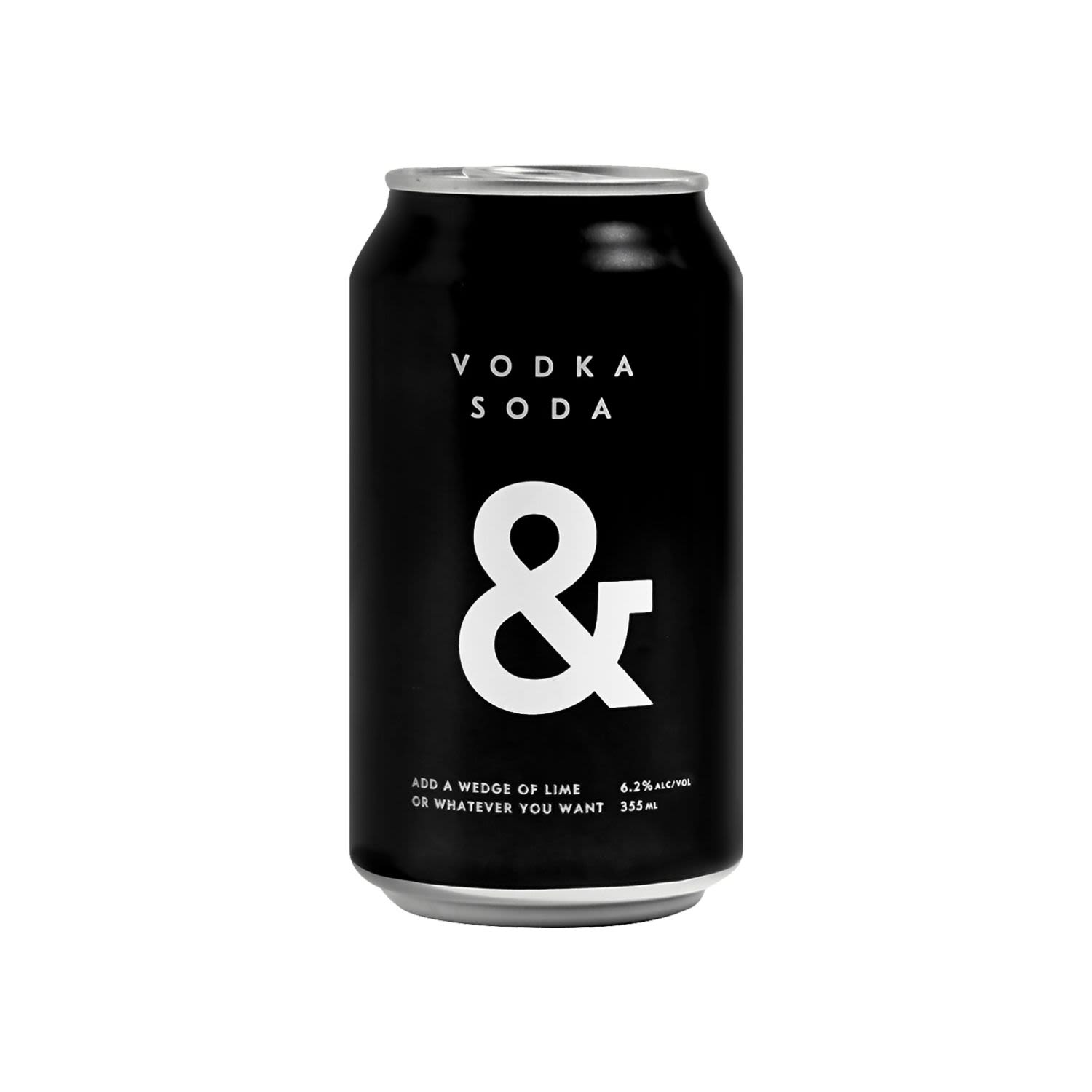 Ampersand Vodka Soda Black Can 355mL