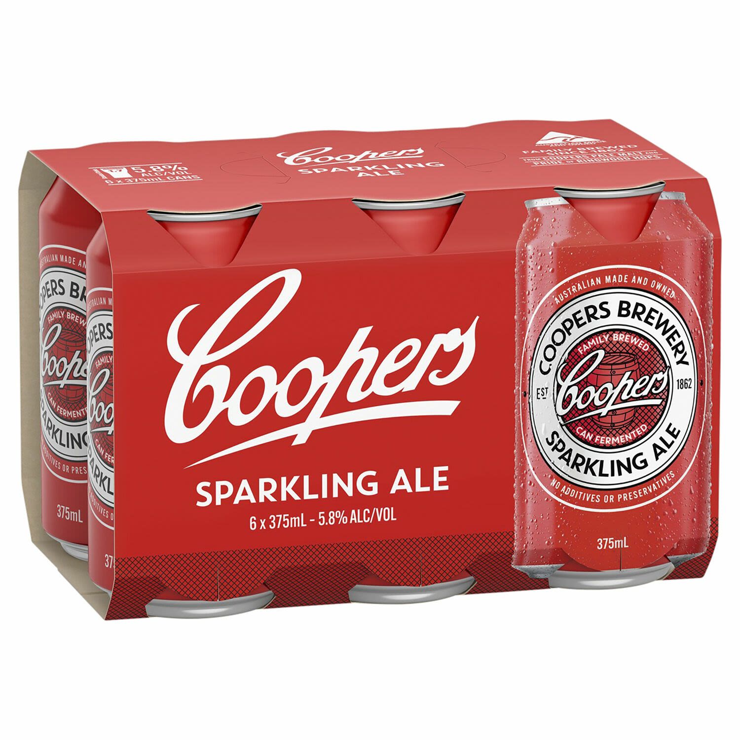 Coopers Sparkling Ale Can 375mL 6 Pack
