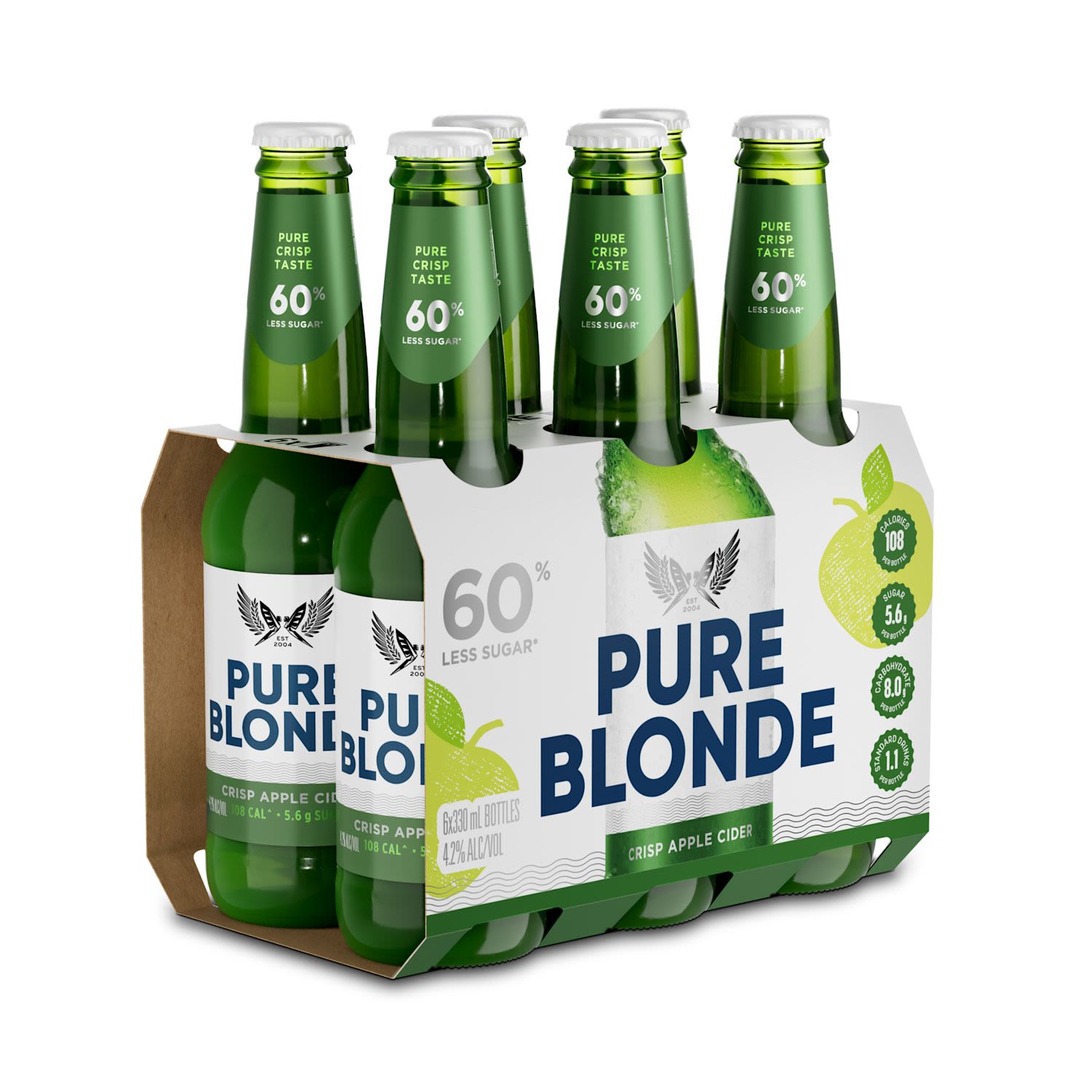 Pure Blonde Cider Bottle 330mL 6 Pack