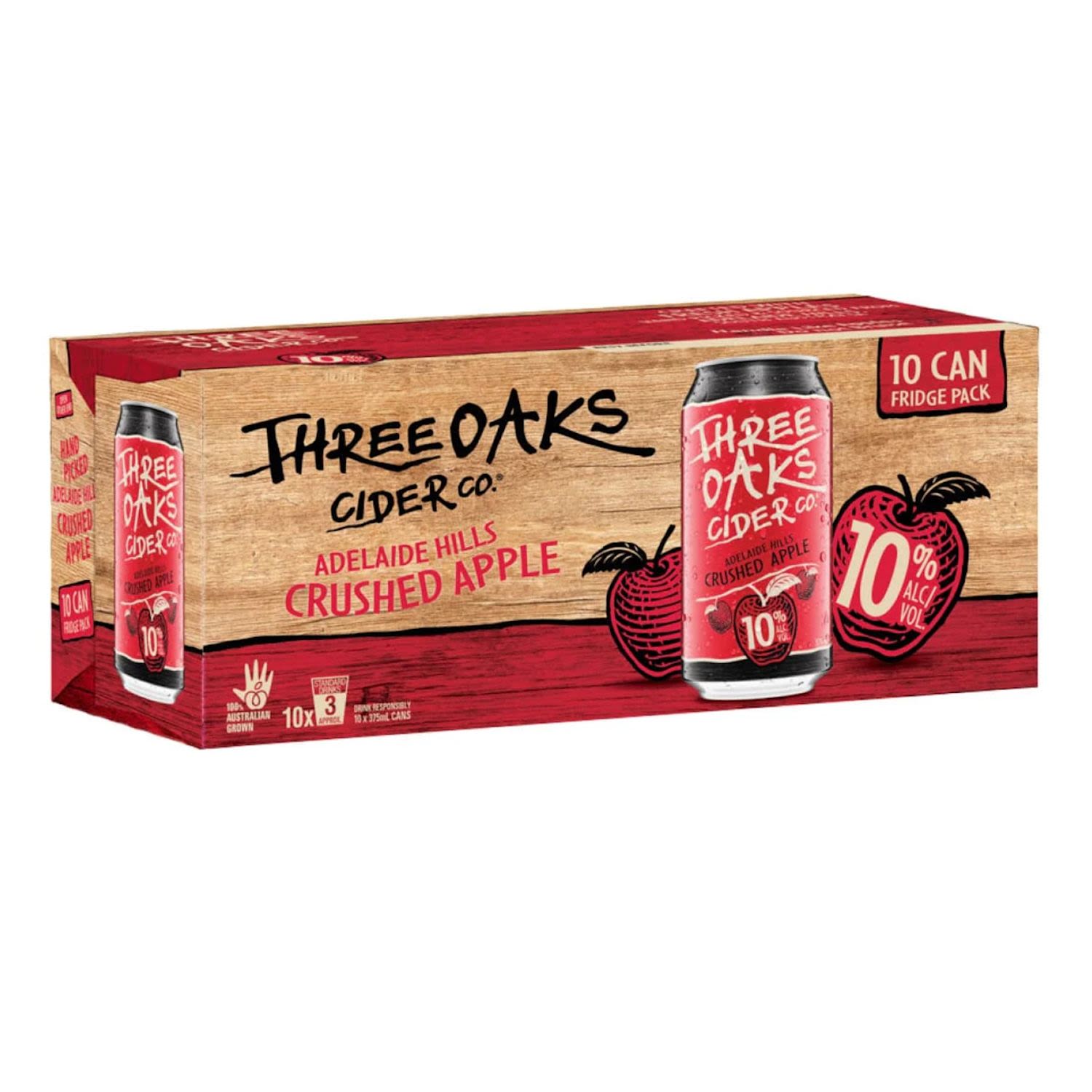 Three Oaks Cider 10% Can 375mL 10 Pack