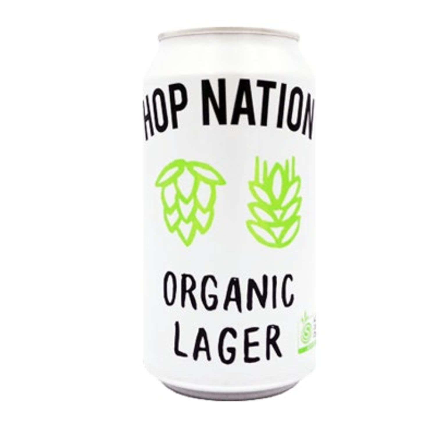 Hop Nation Organic Lager Can 375mL