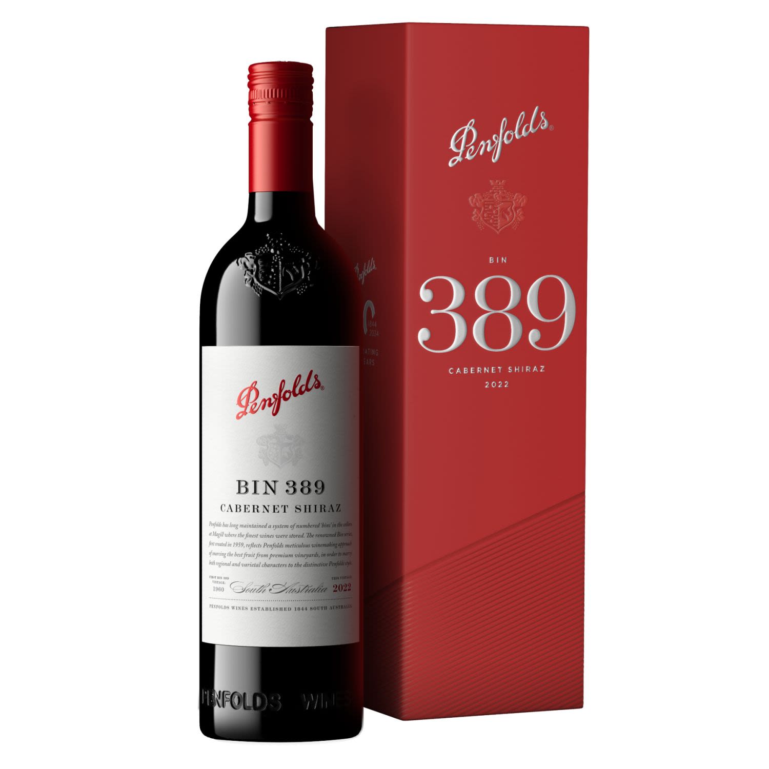 Penfolds Bin 389 Cabernet Shiraz 2022 Gift Box 750mL