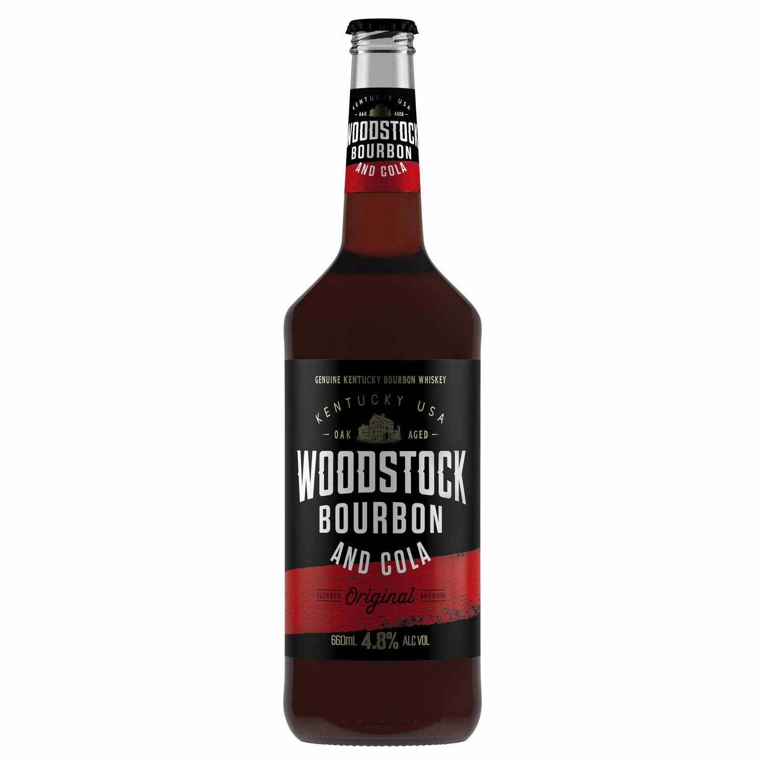 Woodstock Bourbon & Cola 4.8% 660mL Bottle