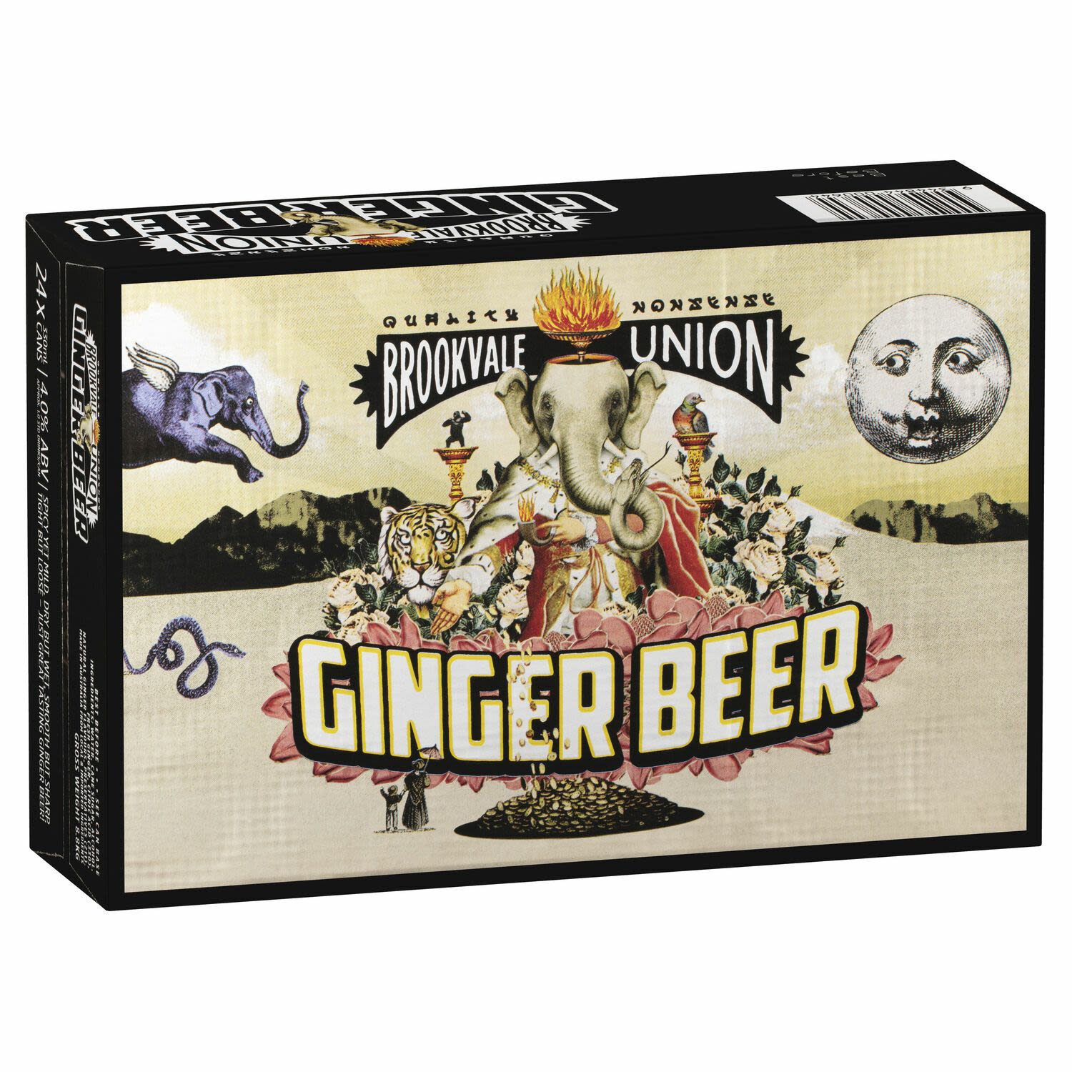 Brookvale Union Ginger Beer 330mL<br /> <br />Alcohol Volume: 4.00%<br /><br />Pack Format: 24 Pack<br /><br />Standard Drinks: 1<br /><br />Pack Type: Can<br />
