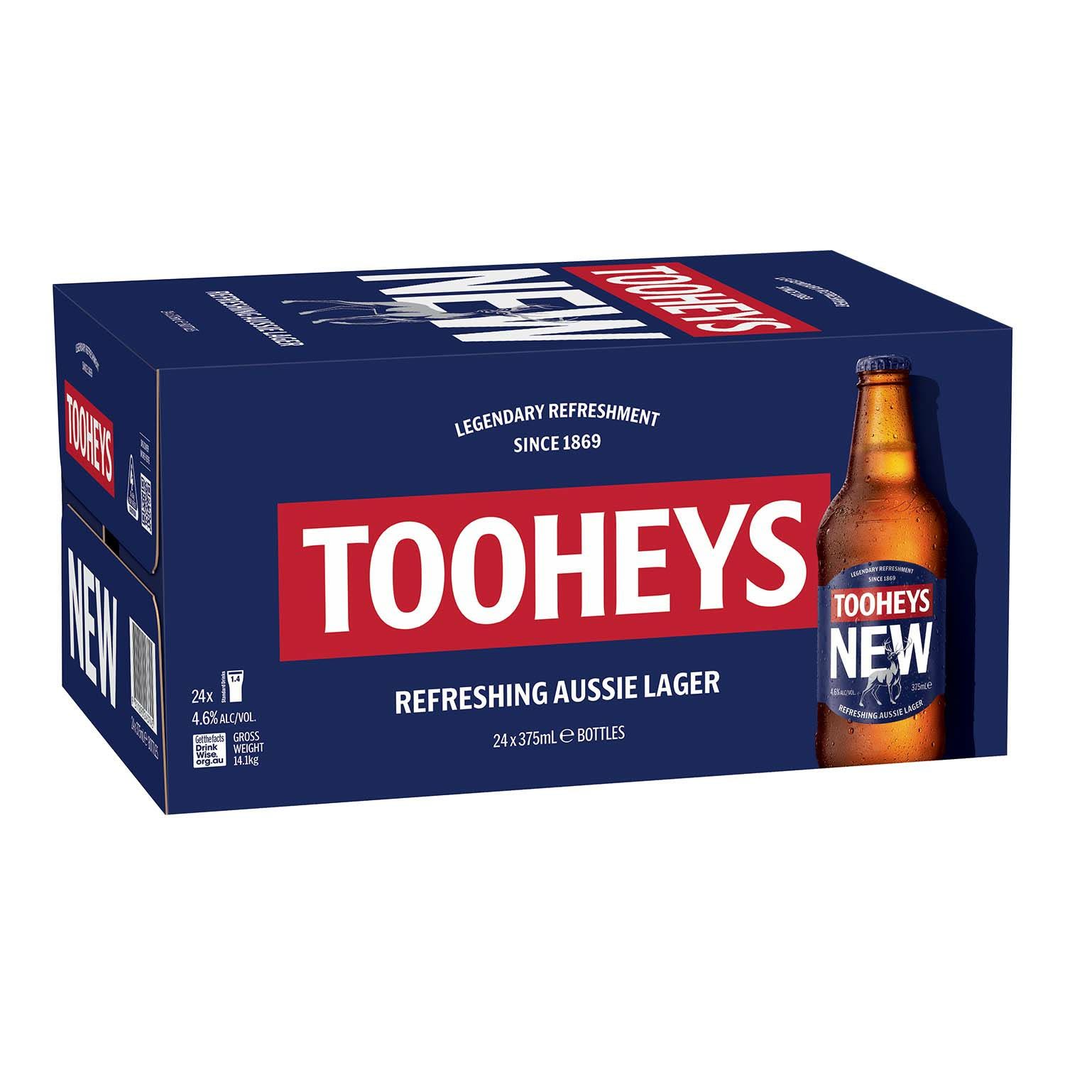 Tooheys New Bottle 375mL 24 Pack