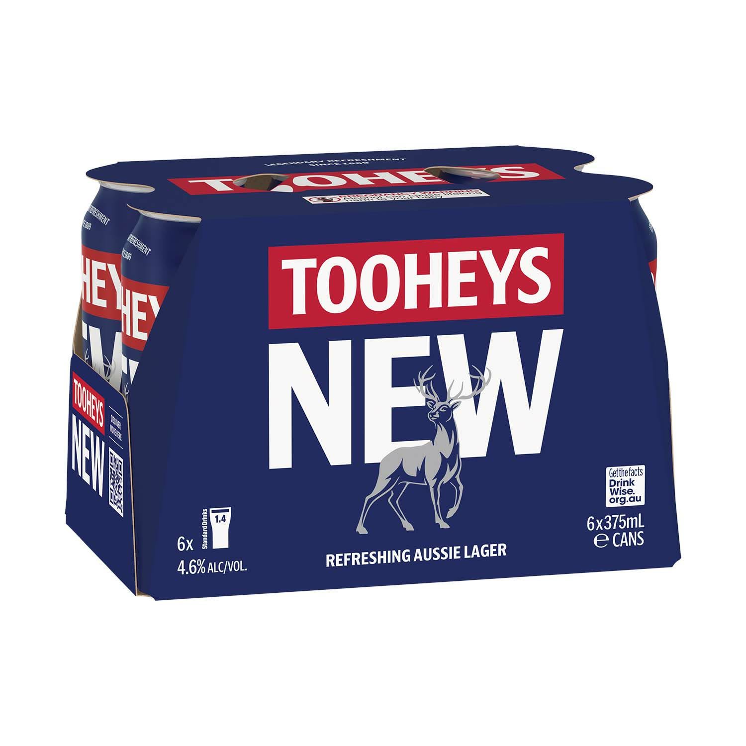 Tooheys New Can 375mL 6 Pack